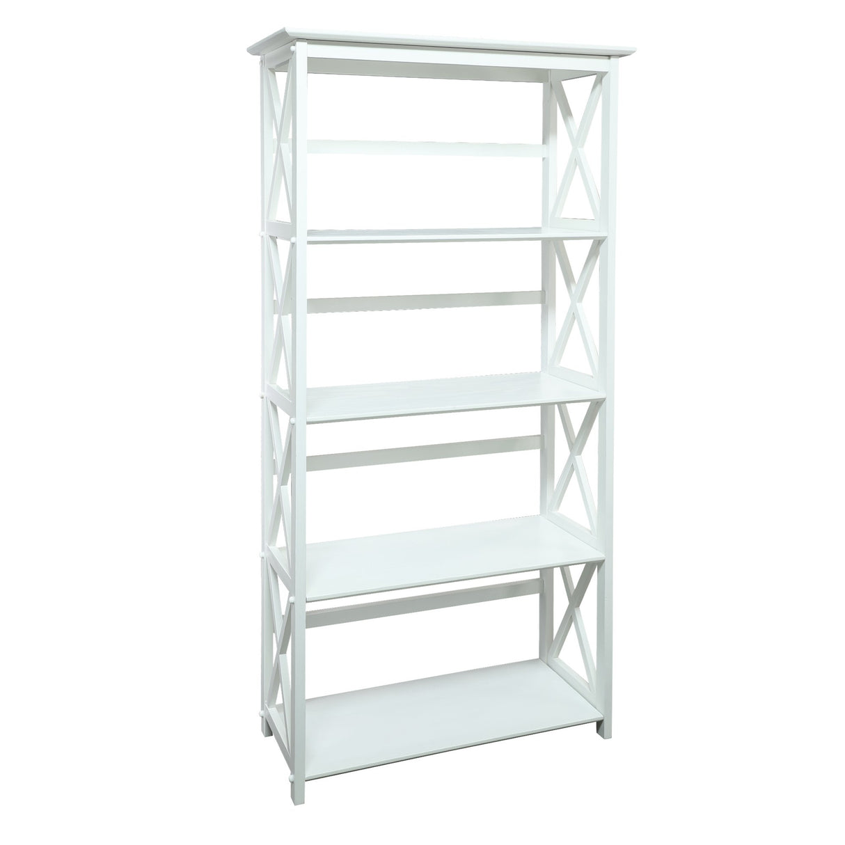 Casual Home Montego Bookcase, 5-Shelf, White,324-51 Casual Home