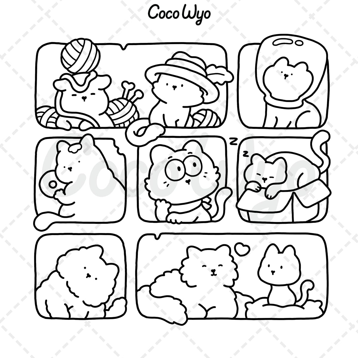 The Little Cat: Cozy Life of Kitty Coloring Book for Adults and Teens (Cozy & Cute Coloring) Independently Published