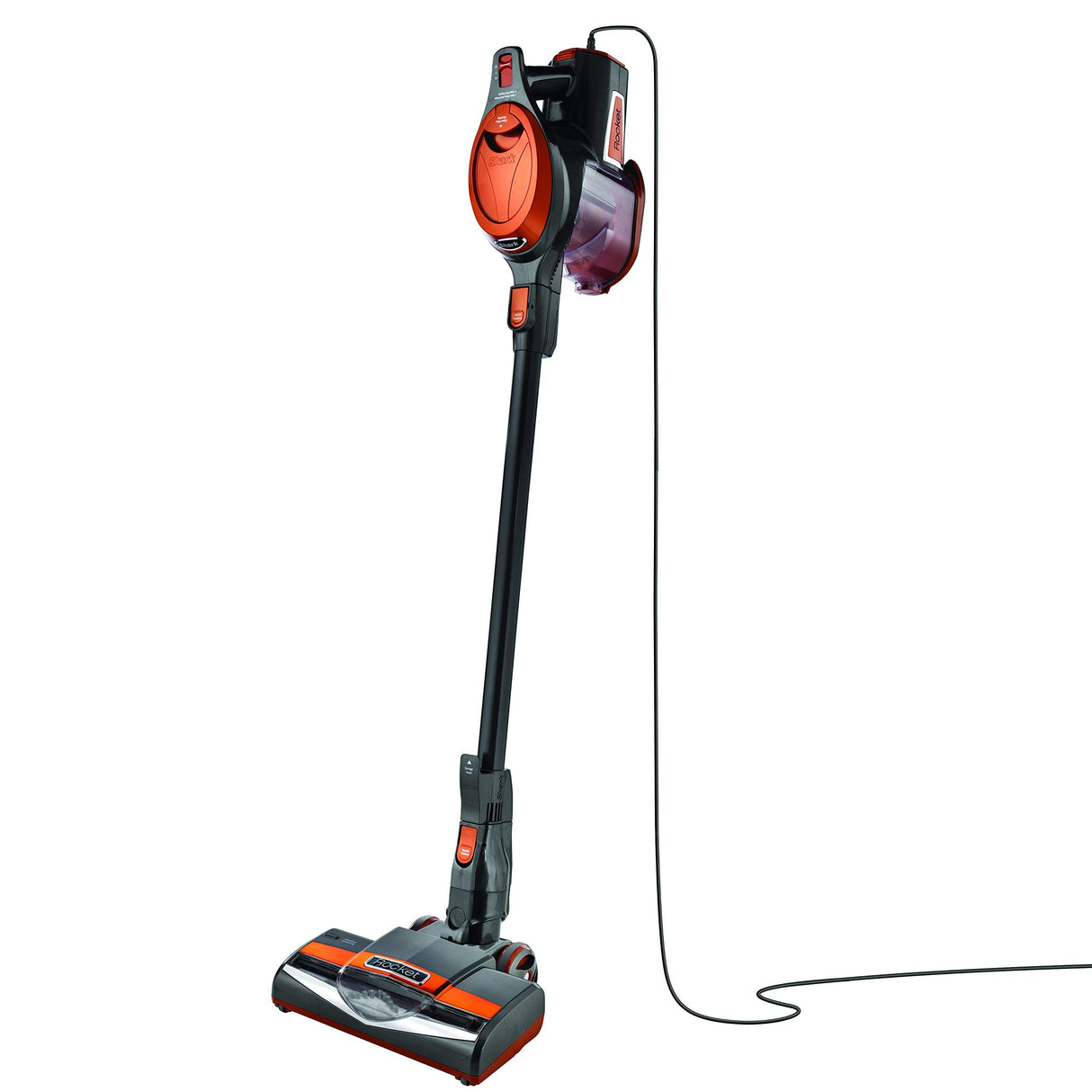 Shark Rocket Ultra-Light Corded Bagless Vacuum for Carpet and Hard Floor Cleaning with Swivel Steering (HV301), Gray/Orange Shark