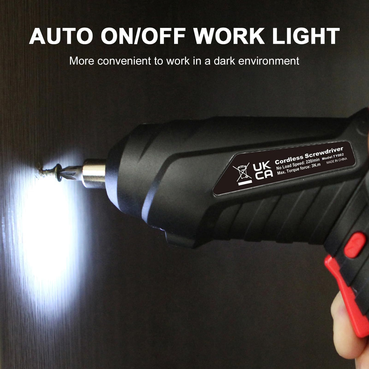 Cordless Electric Screwdriver, 3.6V Rechargeable Power Screwdriver with 47 pcs Accessories, usb charging, 3Nm Screw Gun, mini Carrying screwdriver set with LED Light for Electric Power Drill Set MYMULIKE