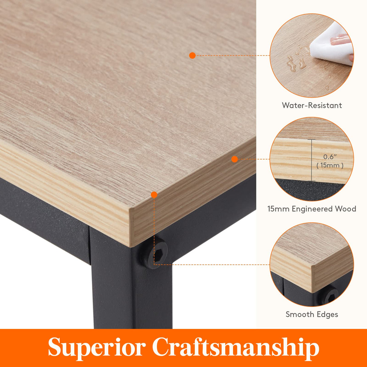 Lifewit 39.4 Inch Console Narrow Sofa Table with Metal Frame for Living Room Industrial Entryway Hallway, Entrance, Office, Corridor, Coffee Table, Behind Sofa, Grey Oak Lifewit