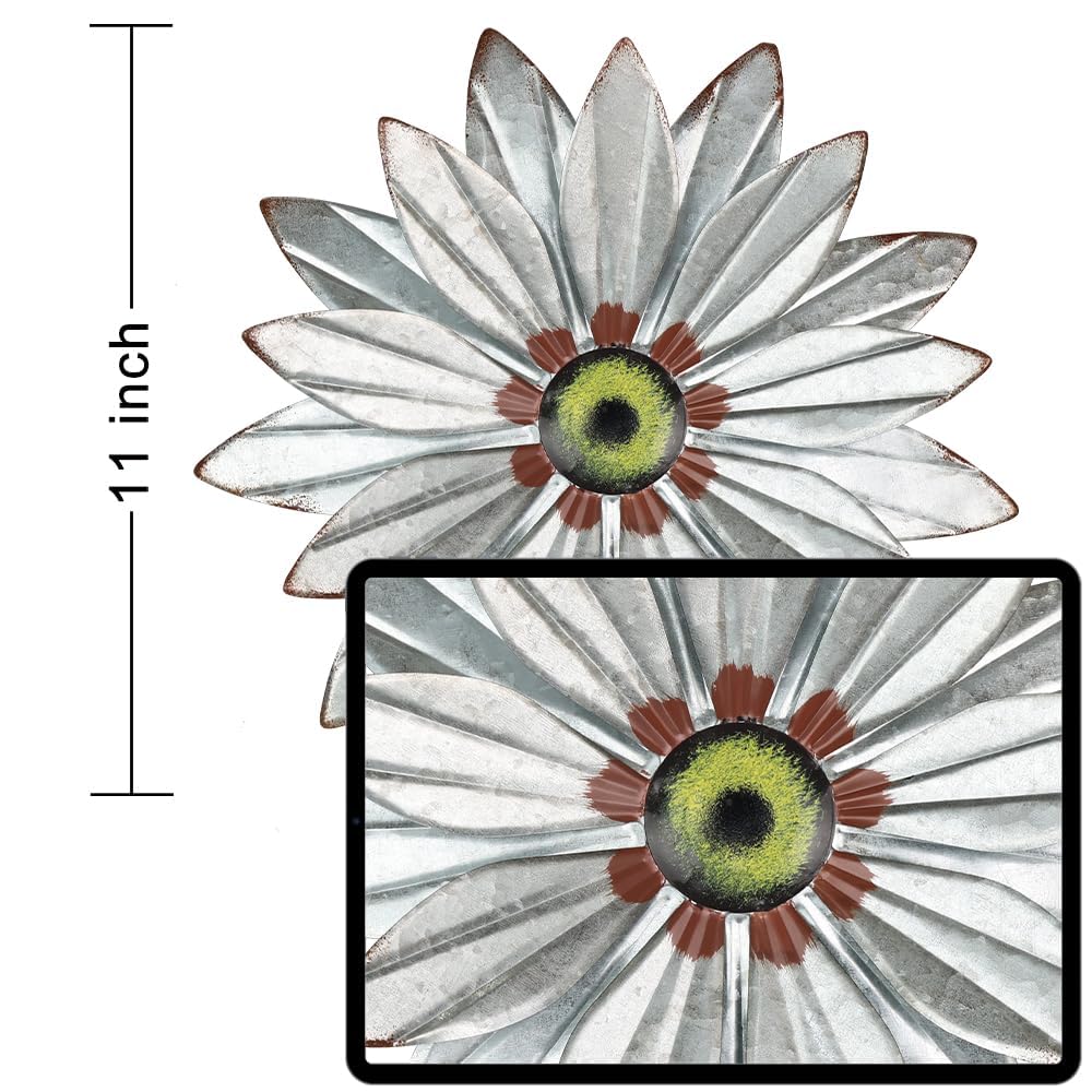 YEAHOME Metal Farmhouse Boho Wall Art, 2 Set 11" Galvanized Wall Decor for Bedroom & Outdoor YEAHOME