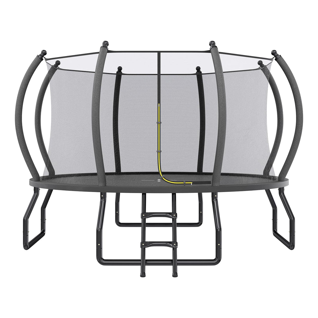 YUMPIE 8FT 10FT 12FT 14FT 16FT Outdoor Trampoline with Enclosure Net and Ladder, Recreational Trampolines for Kids and Adults, Quick Connect Frame, ASTM Approval YUMPIE
