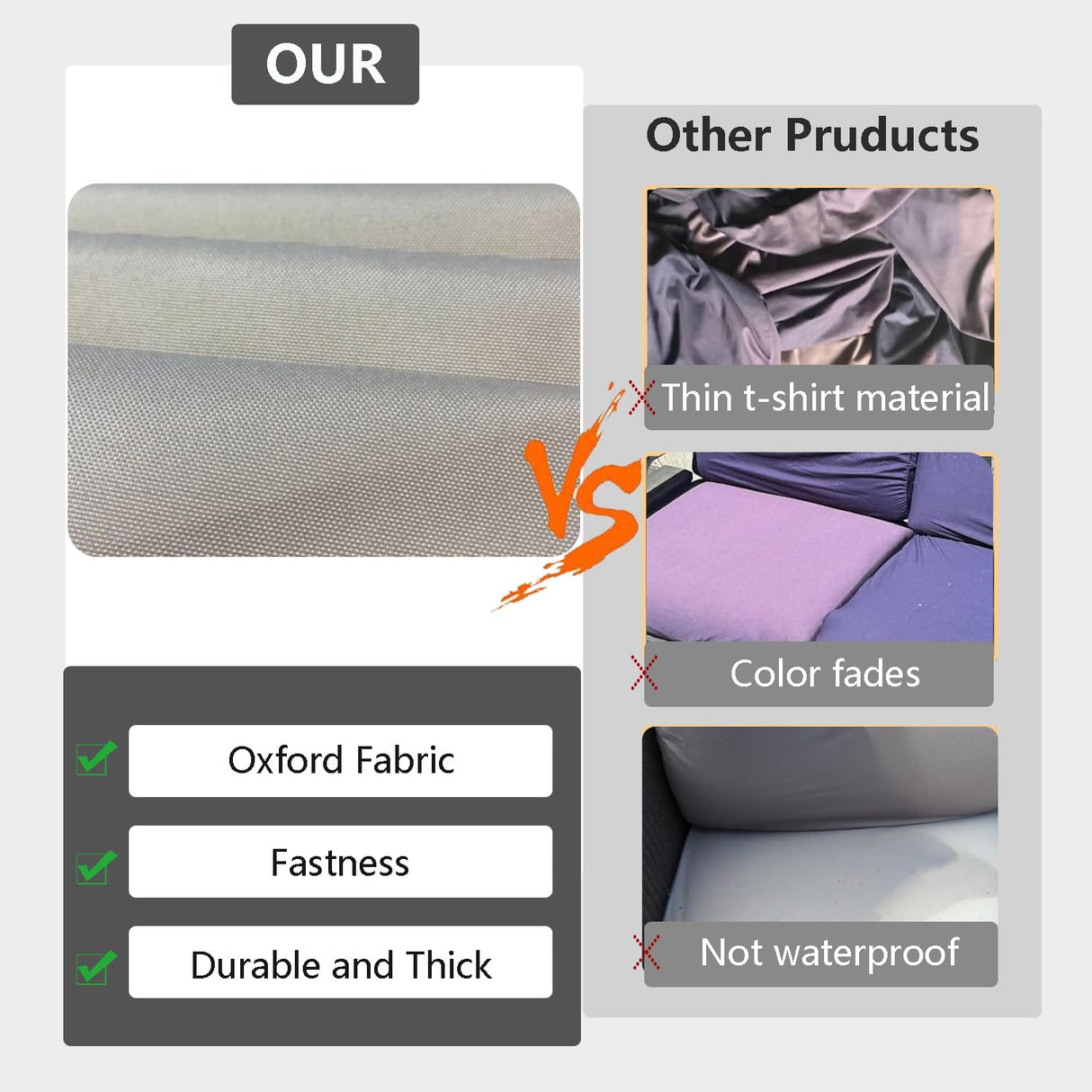 TECOSARA Outdoor Cushion Covers Replacement 14 Pcs Patio Cushion Covers fit for 7Pieces 6-Seater Wicker Rattan Sectional Couch Sofa Outdoor Cushion Slipcovers Set Seat and Back Cover Only, Beige TECOSARA