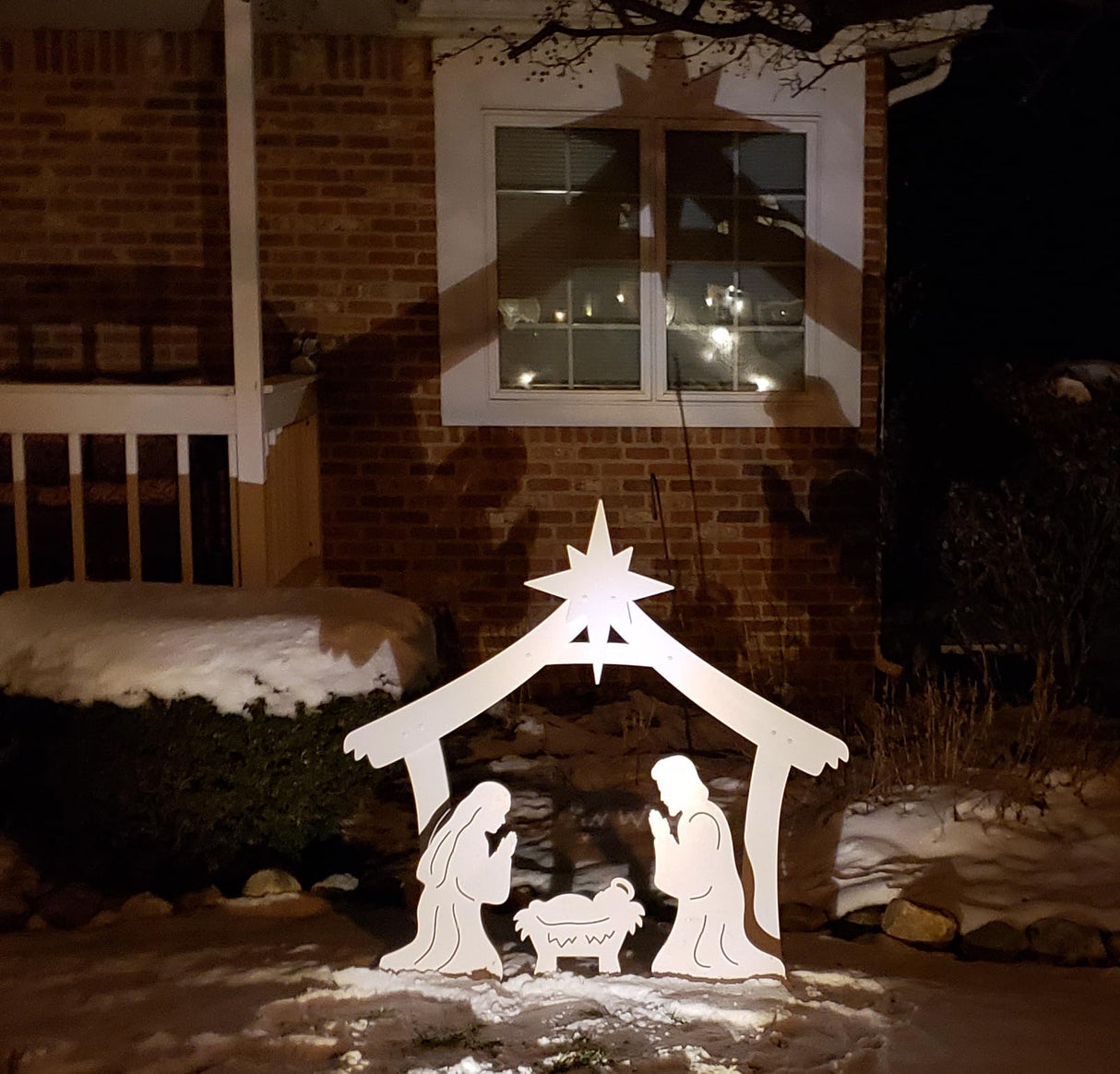 FrontYard Originals All-Weather Outdoor Holy Family Nativity, Waterproof, Made in USA, 4ft Tall, Durable Material, Simple Assembly, Easy Storage, Yard Nativity Set FrontYard Originals