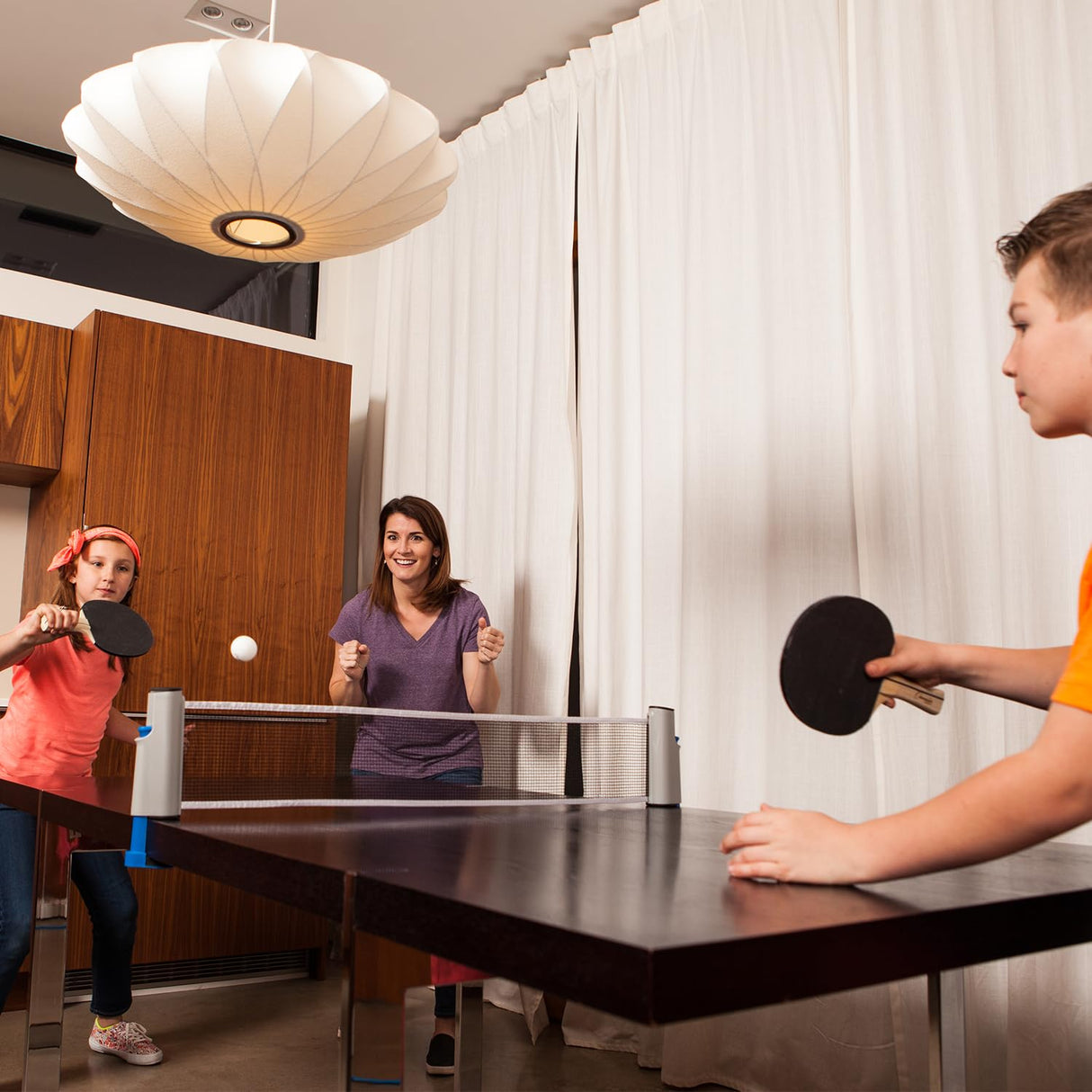 Champion Sports Anywhere Table Tennis: Ping Pong Paddles, Balls, and Portable Net & Post Set To Go, 10.1"L x 10.1"W x 3.2"H Champion Sports