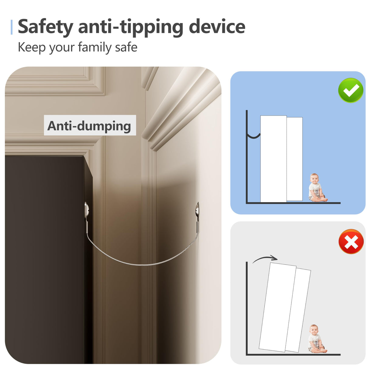 RISTERN Black Metal Storage Cabinet, 48" Steel File Cabinet for Home Office, Kitchen Pantry Storage Cabinet with Doors and 3 Adjustable Shelves, Tool Cabinet, for Office, Home, Garage, School RISTERN