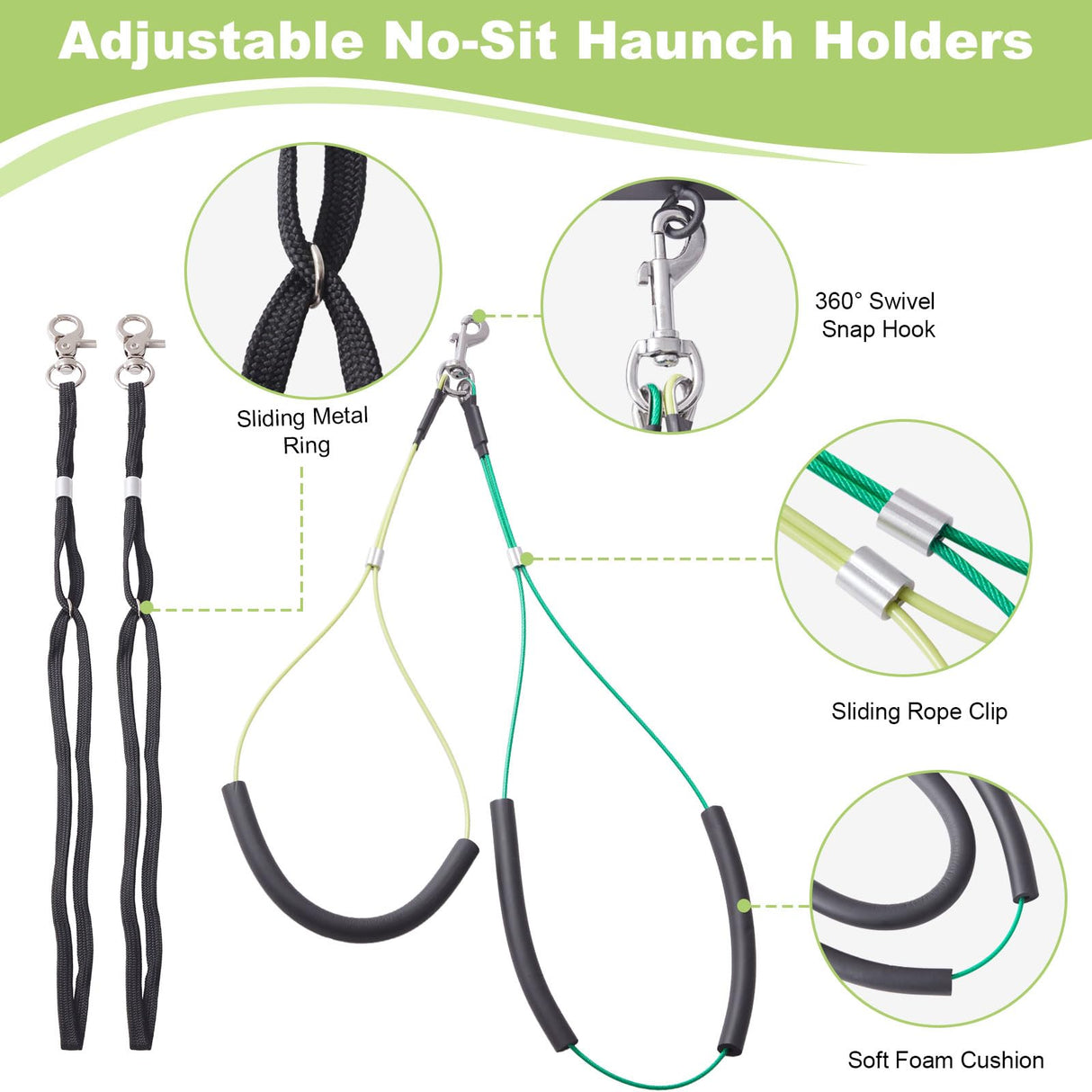 ZPVP Dog Grooming Table Arm Stand Adjustable About Height 32"-47" Width Dog Grooming Arm with Clamp No-Sit Haunch Holders for Medium/Large Pets Metal(Grooming Table Not Included) ZPVP