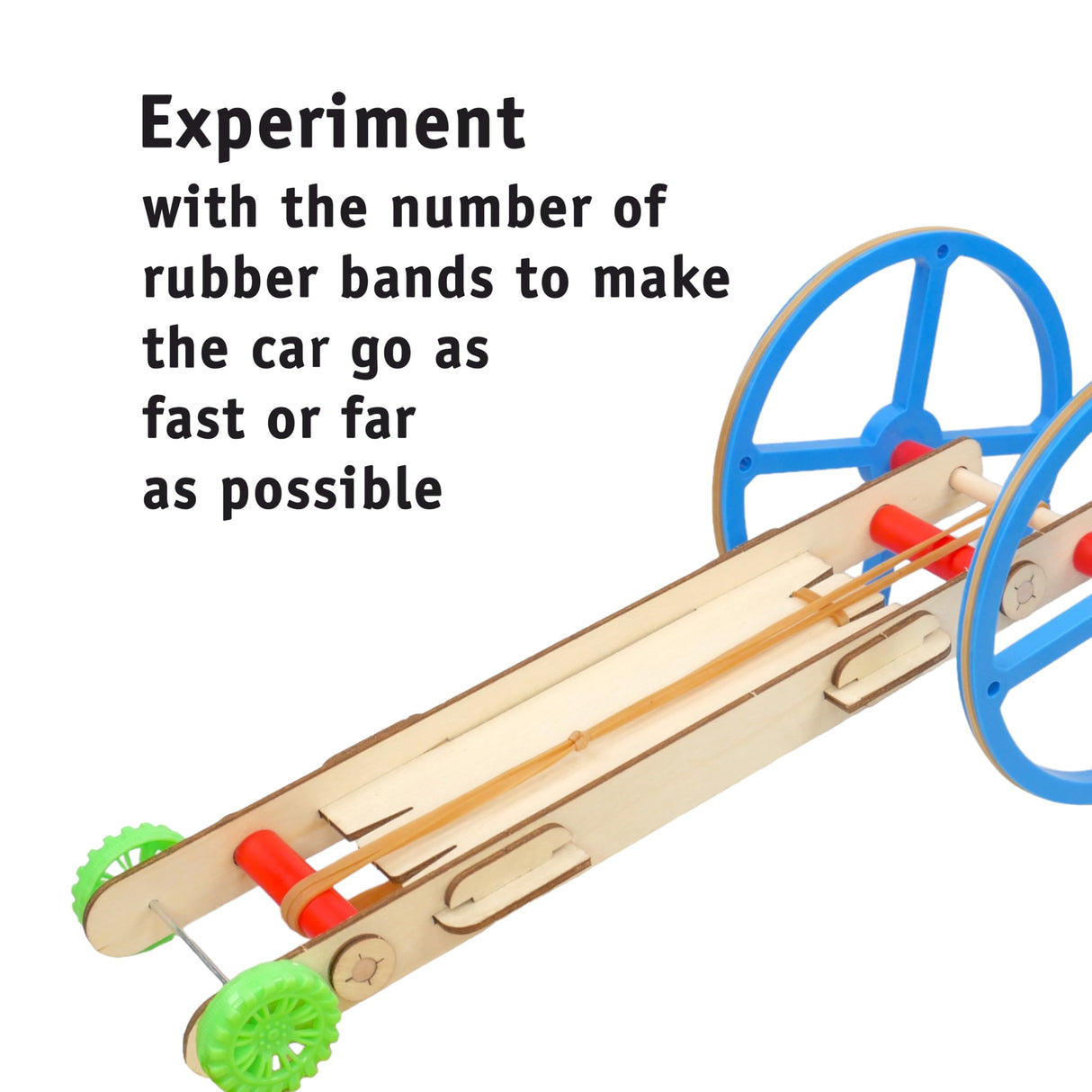 Rubber Band Car Kit – 10 Pack STEM Kits for Kids Ages 8-14, DIY Wooden Car Building Set for Classroom Projects, Science Experiments & Educational Crafts STEM Inventions