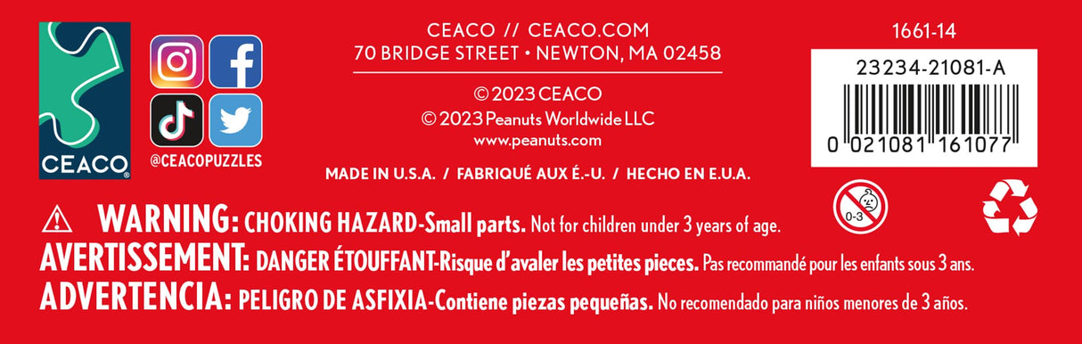 Ceaco - Peanuts Holiday - Peanuts Festive Fun - 100 Piece Jigsaw Puzzle Ceaco