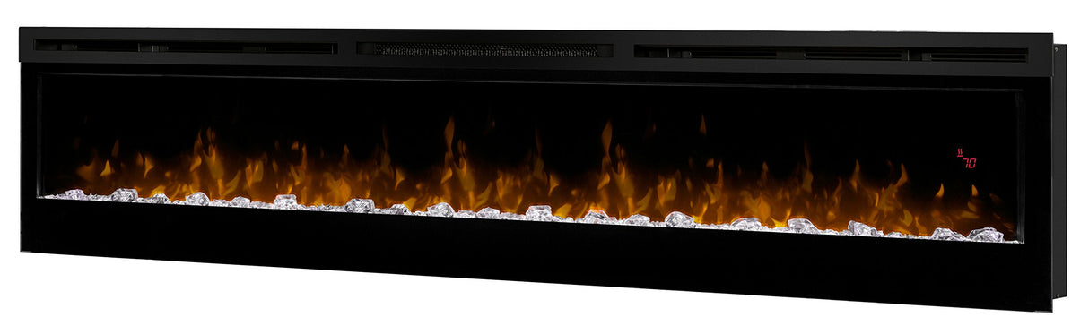 Dimplex Prism Wall Mounted Linear Electric Fireplace, 74" Inch, Black, 1400W - Premium Fireplace Heater with Acrylic Ember Bed, LED Display, Remote Control - Wall Fireplaces for Living Room, Bedroom DIMPLEX