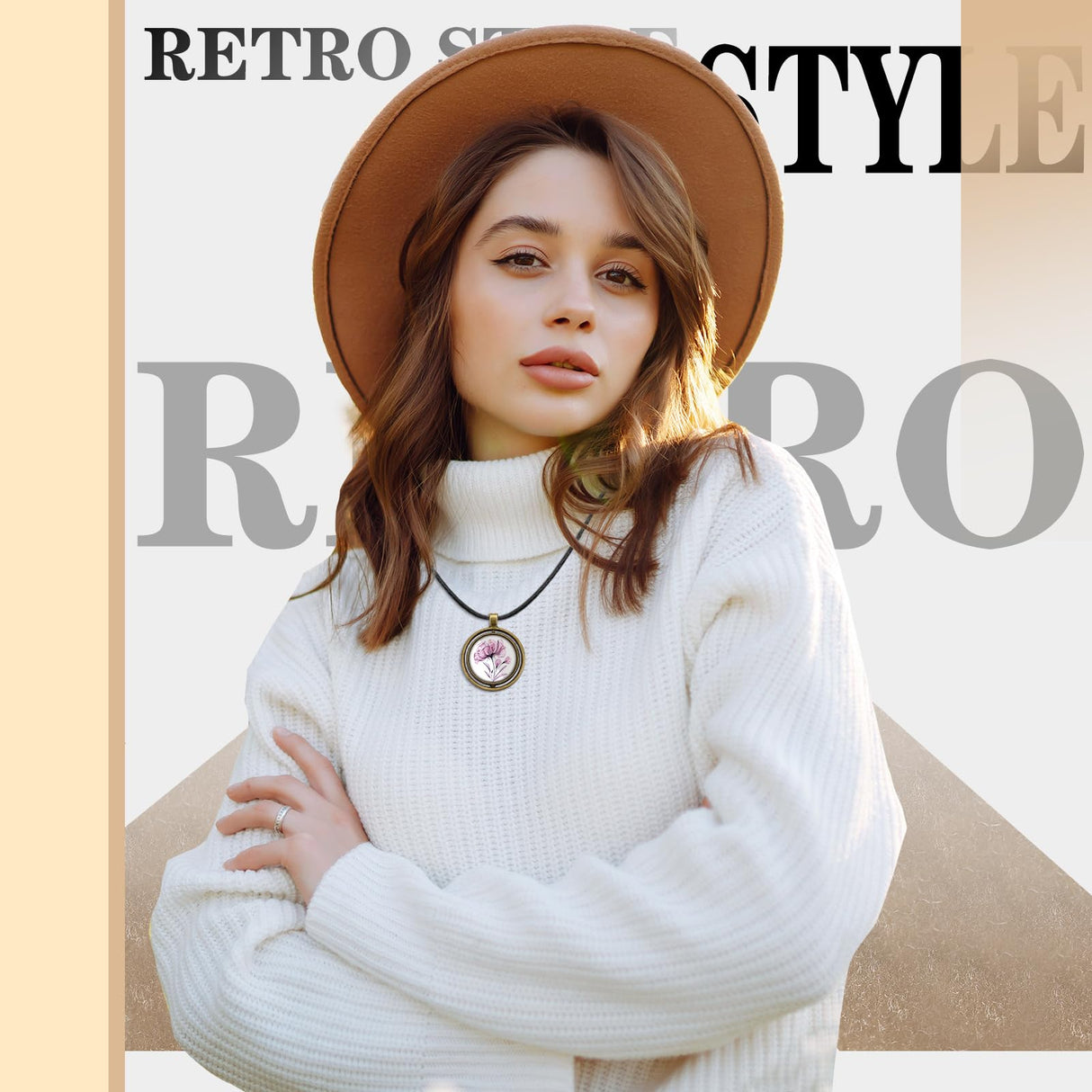 Junkin 24 Pcs Sublimation Rhinestone Trays Pendant Set, Including 6 Double Sided Blank Rhinestone Bezel Trays, 6 Pcs Thick Chains with 12 Sublimation Discs for Making (Round Style) Junkin