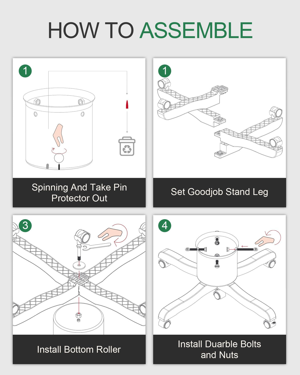 Live Christmas Tree Stand : Real Christmas Tree Stand Base With Wheels Movable Adjustable up to 6.5ft Hold 0.53gal Water Reservoir Goodjob Green GuuG