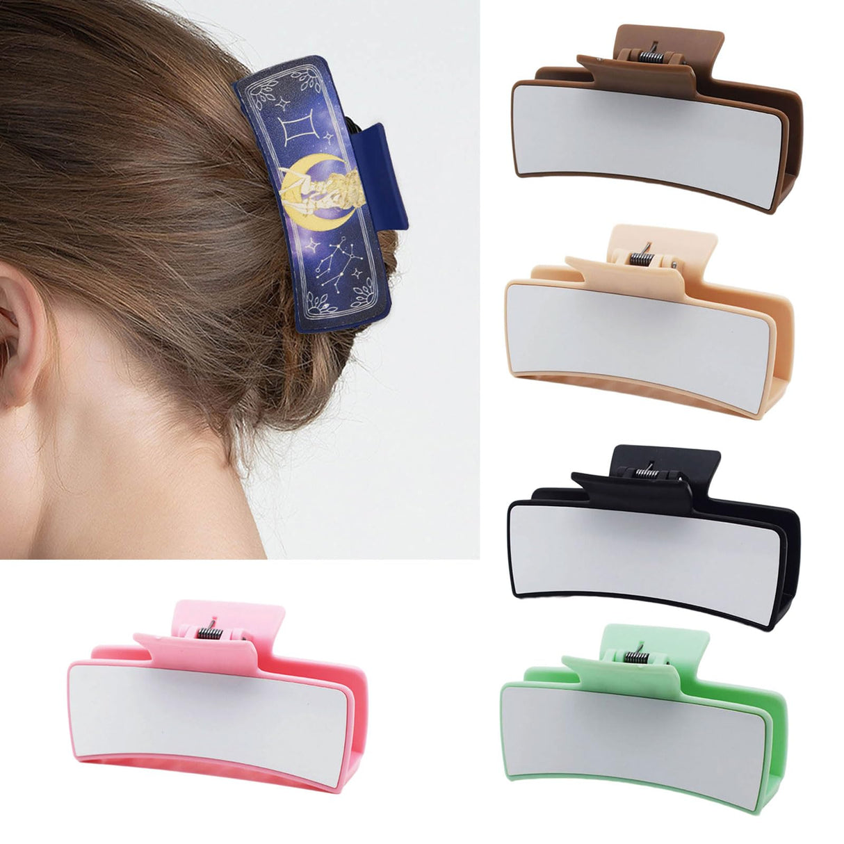 Hairpin With Sublimated Aluminum Plate Sublimation Blank Hair Claw Clip Ornament For Everyday Wear Or Special Occasions Btgghytr