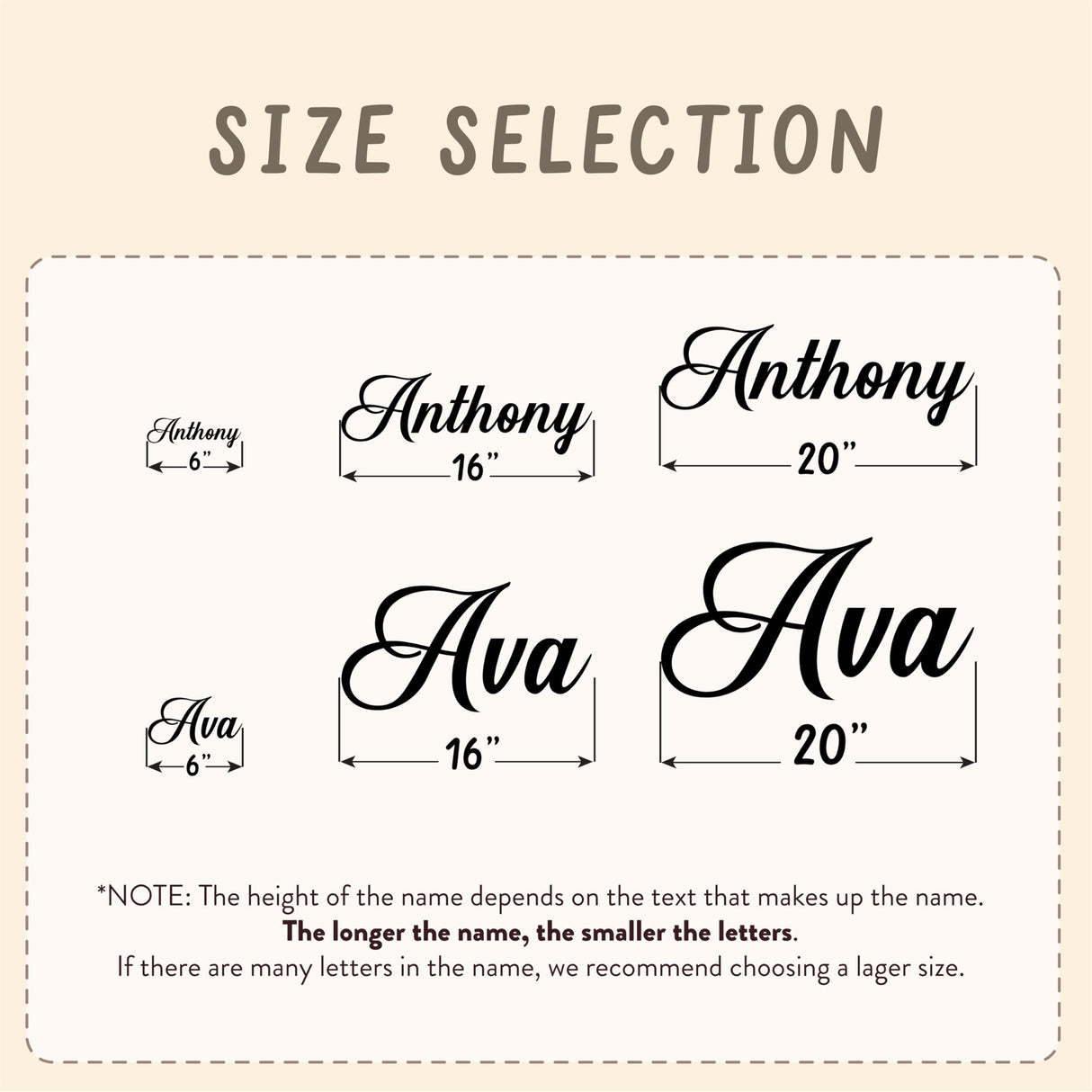 Custom Wood Name Sign For Nursery, 1/3 INCH THICKNESS, Boho Nursery Sign, Family Name Signs, 3D Wall Art for Children & Kids Rooms, Baby Shower, First birthday gift(First Name) Generic