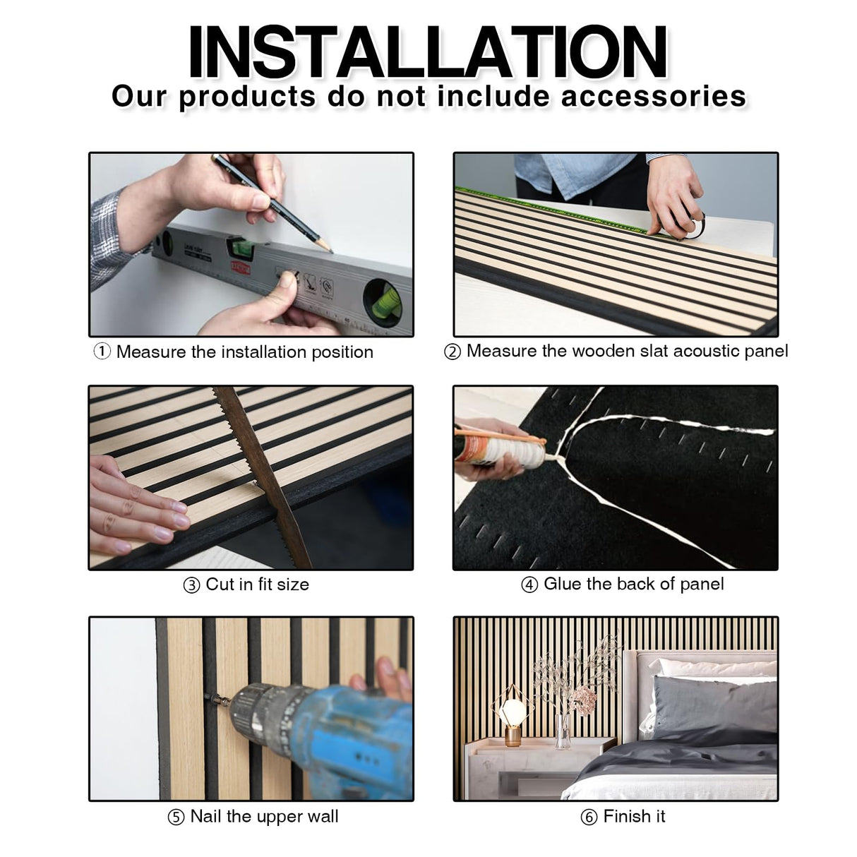 Wood Wall Panels, 2-Pack 94.5" x 12.6" Soundproof Wall Panels, Wood Slat Wall Panels for Wall Decor, Natural Oak AEVDOY