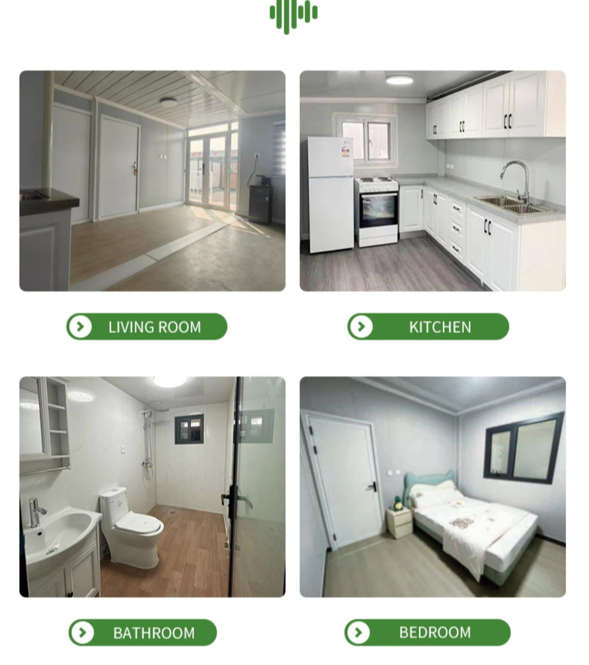 Modern Prefab Tiny Home Portable Container House Prefab Kit 20ft 30ft 40ft Optional 2/3/4 Bedroom Foldable Modular Home for Adult Living Generic