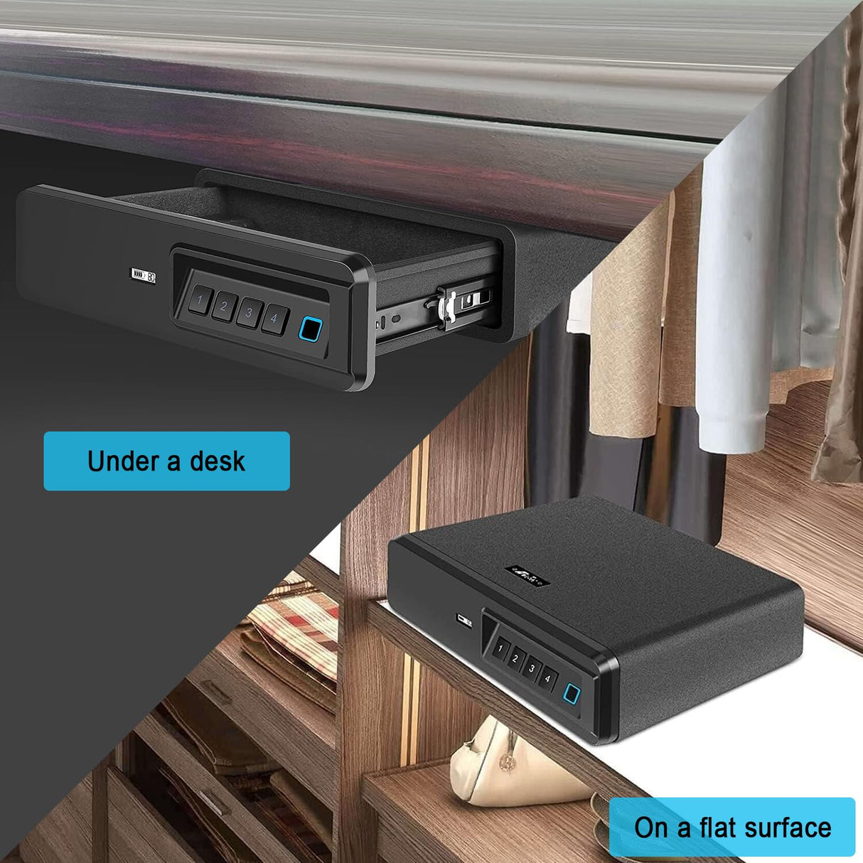 Biometric Fingerprint Safe, Slide-Away Handgun Safe for Two Pistols Storage Safe Drawer Safe for Home and Vehicle (Biometric Fringerprint Safe) NEBULIZER MACHINE