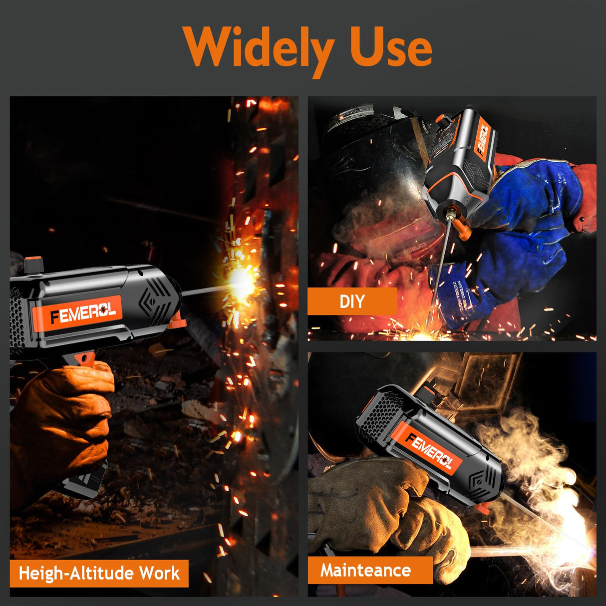 FEMEROL Welding Machine 110V,Handheld Welder, 120A Portable Stick Welder, Hand Held Welder Machine IGBT Inverter Digital Display with Welding Tool Set and Toolbox FEMEROL