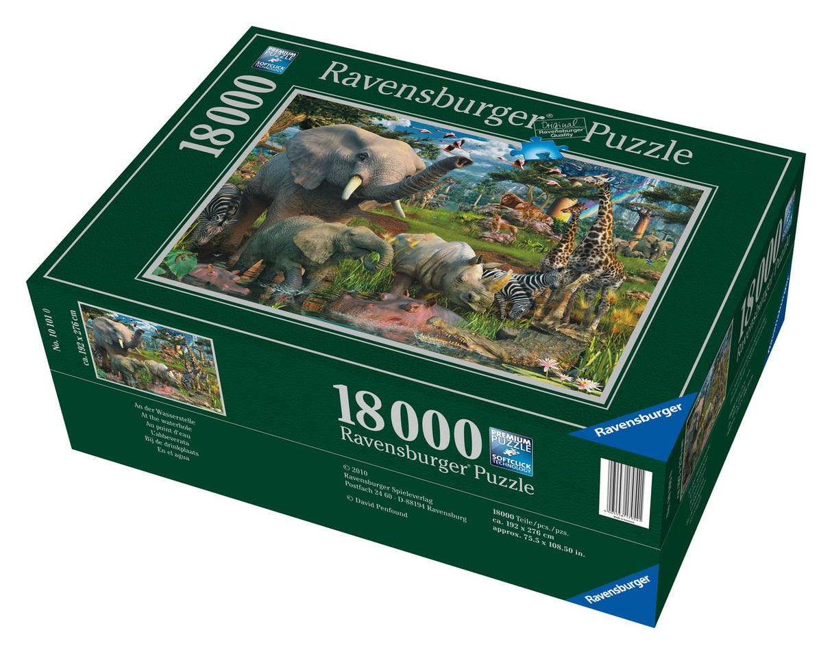 Ravensburger at The Waterhole - 18000 Piece Jigsaw Puzzle for Adults – Softclick Technology Means Pieces Fit Together Perfectly Ravensburger