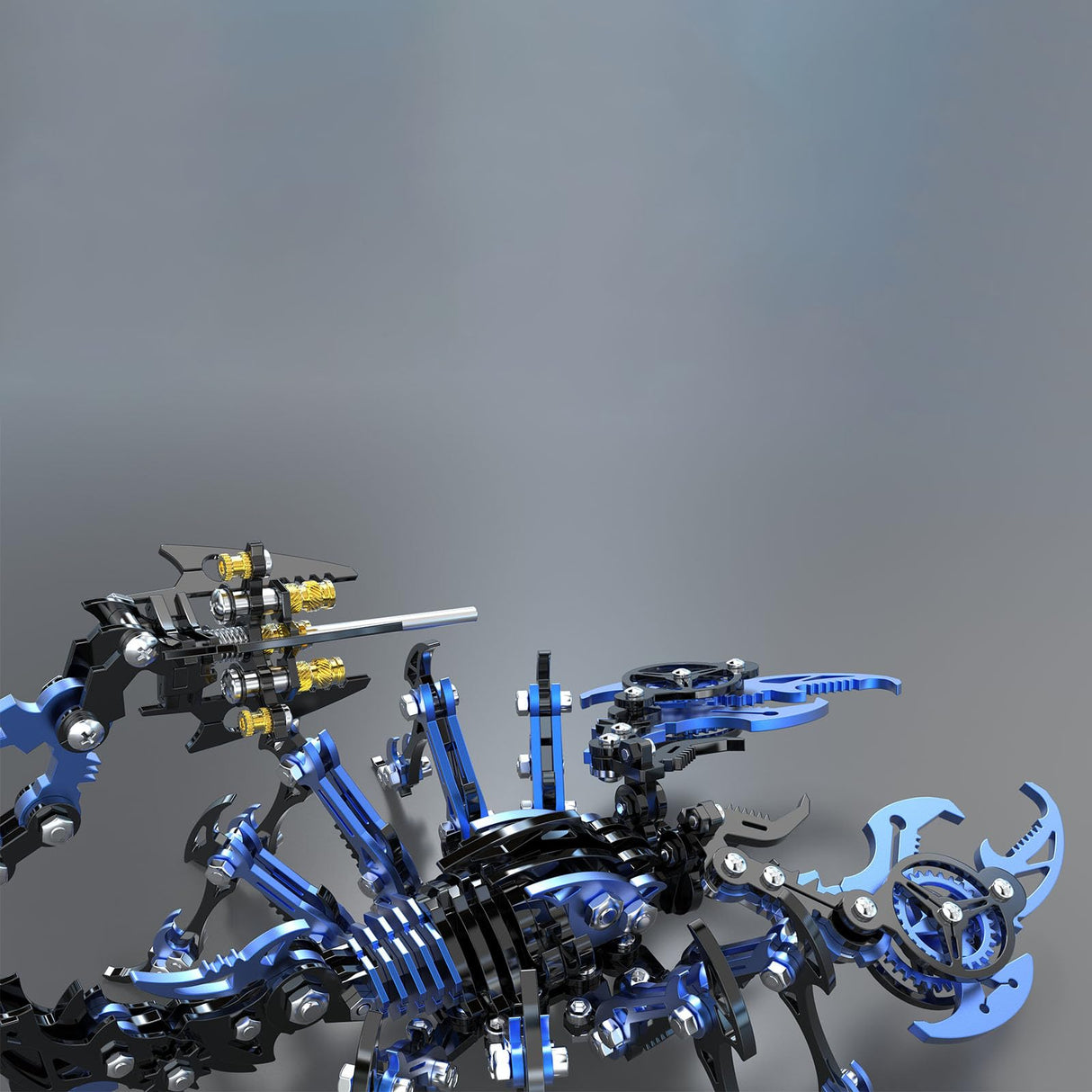 Scorpion 3D Metal Puzzles Kits for Adults Teens – 454 Pcs – Mechanical Assembly Models – 4 Hours to Build – Ideal for Gifts and Decorations (Blue and Black) Metalkitor