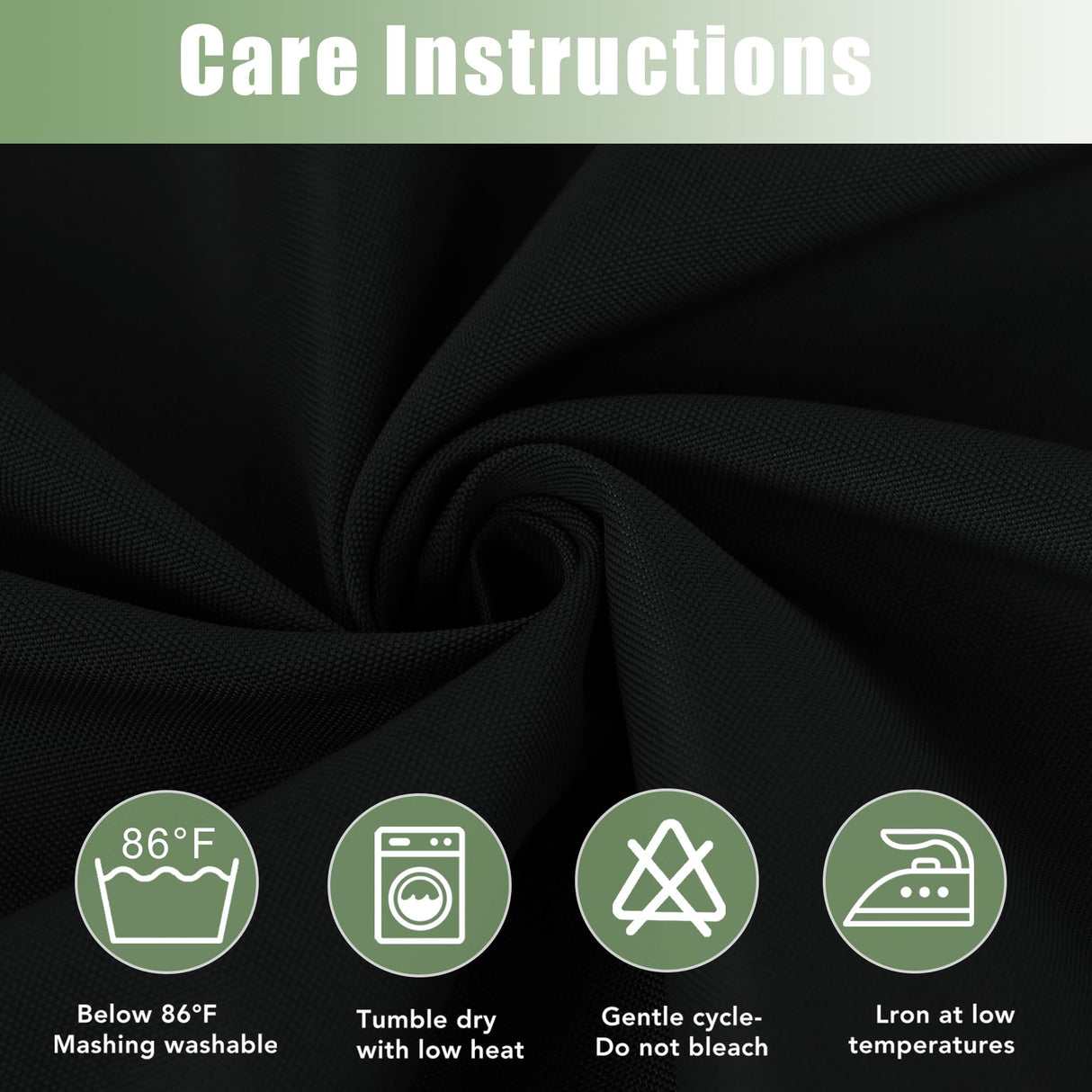 HolidayIdeas Outdoor Curtains for Patio Waterproof, 6 Panels - 54x84 Inches - Weatherproof Privacy Outsides Curtains for Cabana Porch Pergola, Sunlight & UV Blocking (Black, Grommet Top) HolidayIdeas