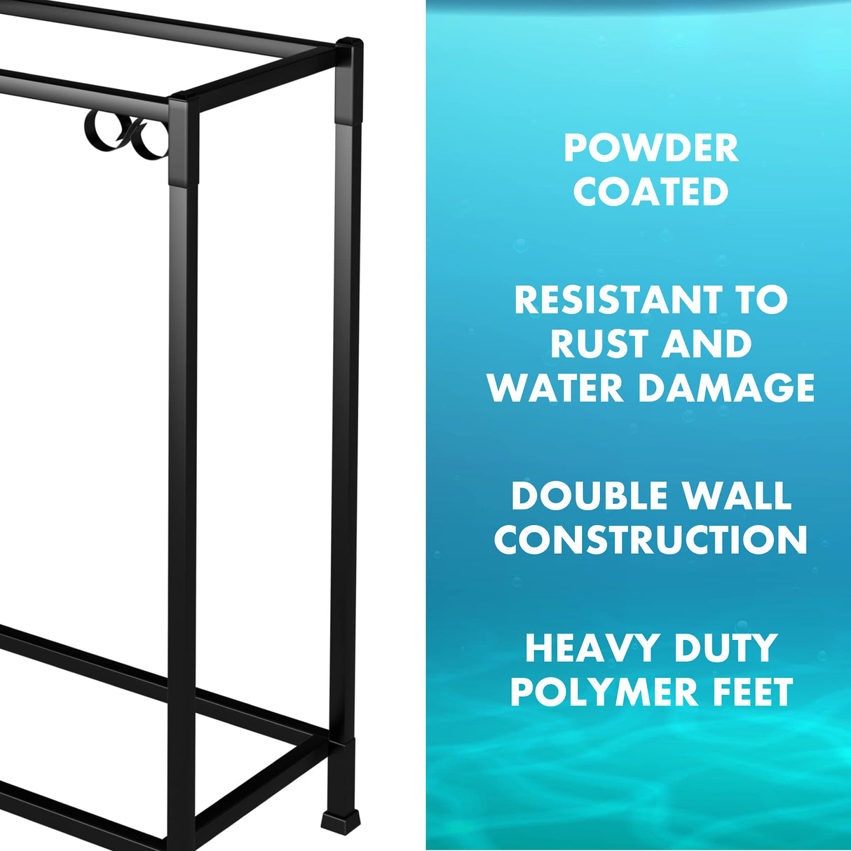TitanEze 75 Gallon Double Aquarium Stand (2 Stands in 1), Fish Tank Stand, Bird Cage Stand, 50.5" W x 32" H x 18.5" D Caitec