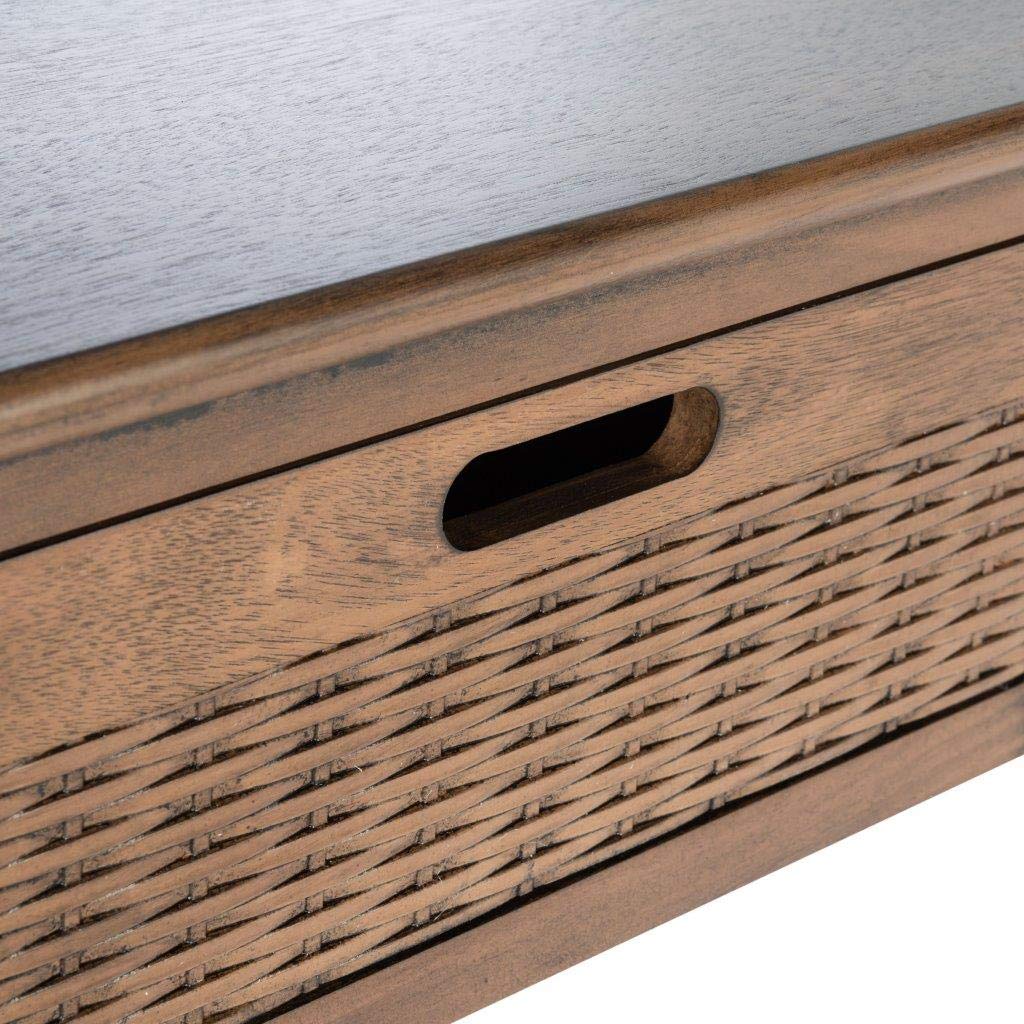 SAFAVIEH Home Collection Landers Brown 3-Drawer Console Table CNS5711C Safavieh