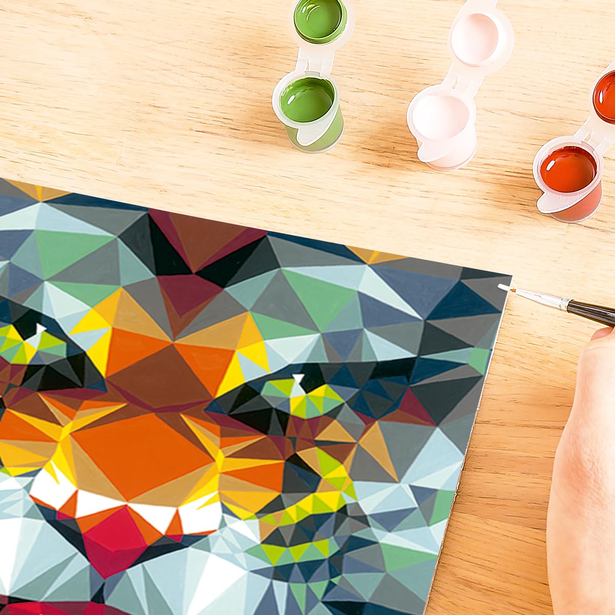 Ravensburger Polygon Tiger Paint by Numbers Kit for Adults - 23514 - Painting Arts and Crafts for Ages 12 and Up Ravensburger