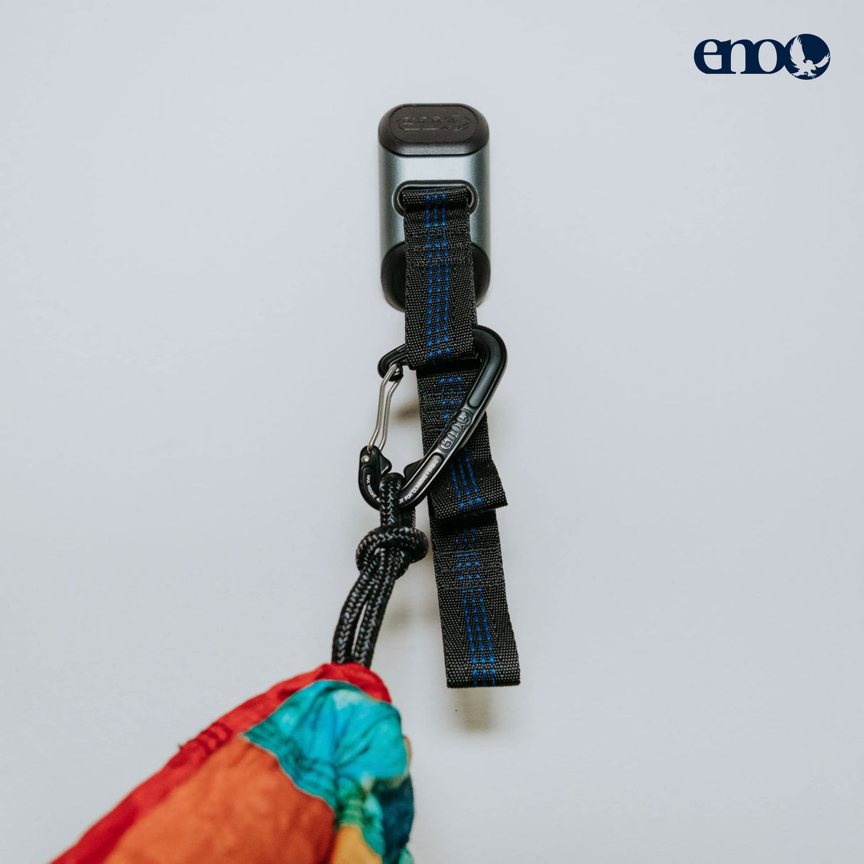 ENO, Eagles Nest Outfitters Deluxe Hammock Hanging Kit, Take Your Hammock Inside, Charcoal ENO