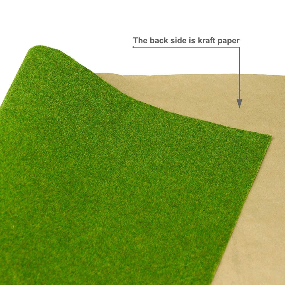 CP138 Artificial Model Grass Mat Trains Grass Green 40 x 100cm or 15.7"x 39"for Decoration Craft Scenery Model DIY Evemodel
