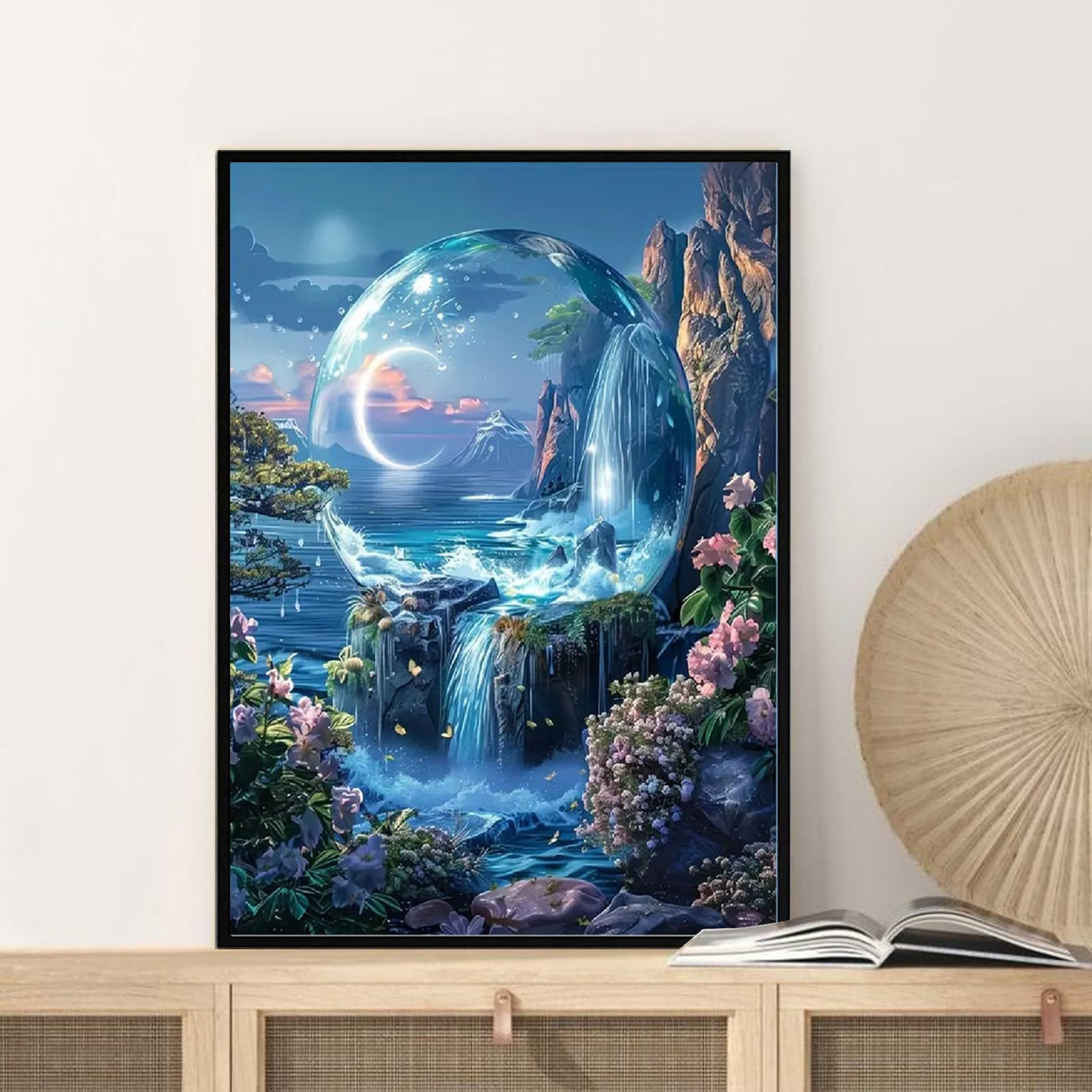 1tonine Fantasy Landscape Diamond Art Kits for Adults -5D DIY Full Round Diamond Painting Kits for Beginners-Diamond Dots Gem Arts and Crafts for Home Decor and Gifts 1tonine