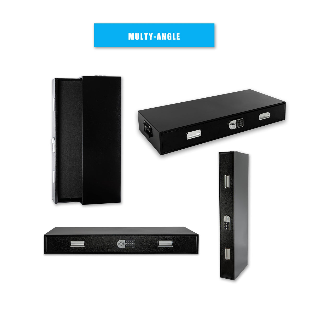 Under Bed Gun Safe Drawer for AR Rifle - Long Storage Case for Car Trunk Gun Storage - Rifle Safes for Home Rifle and Pistols, Horizontal and Vertical Gun Safe POCHAR