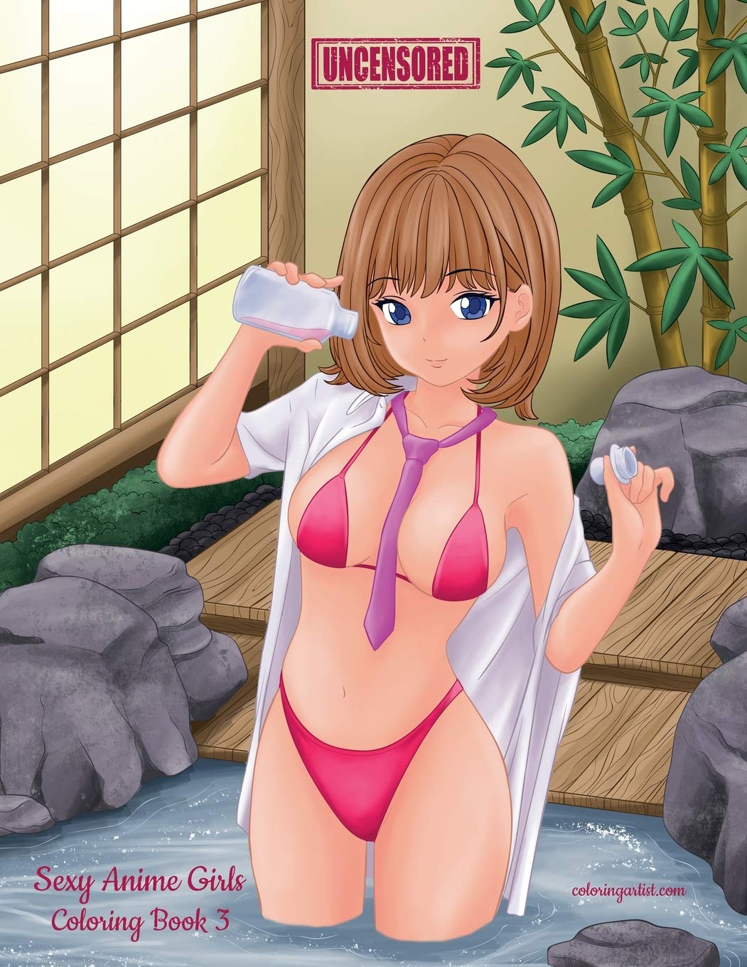 Sexy Anime Girls Uncensored Coloring Book 3 WoodArtSupply