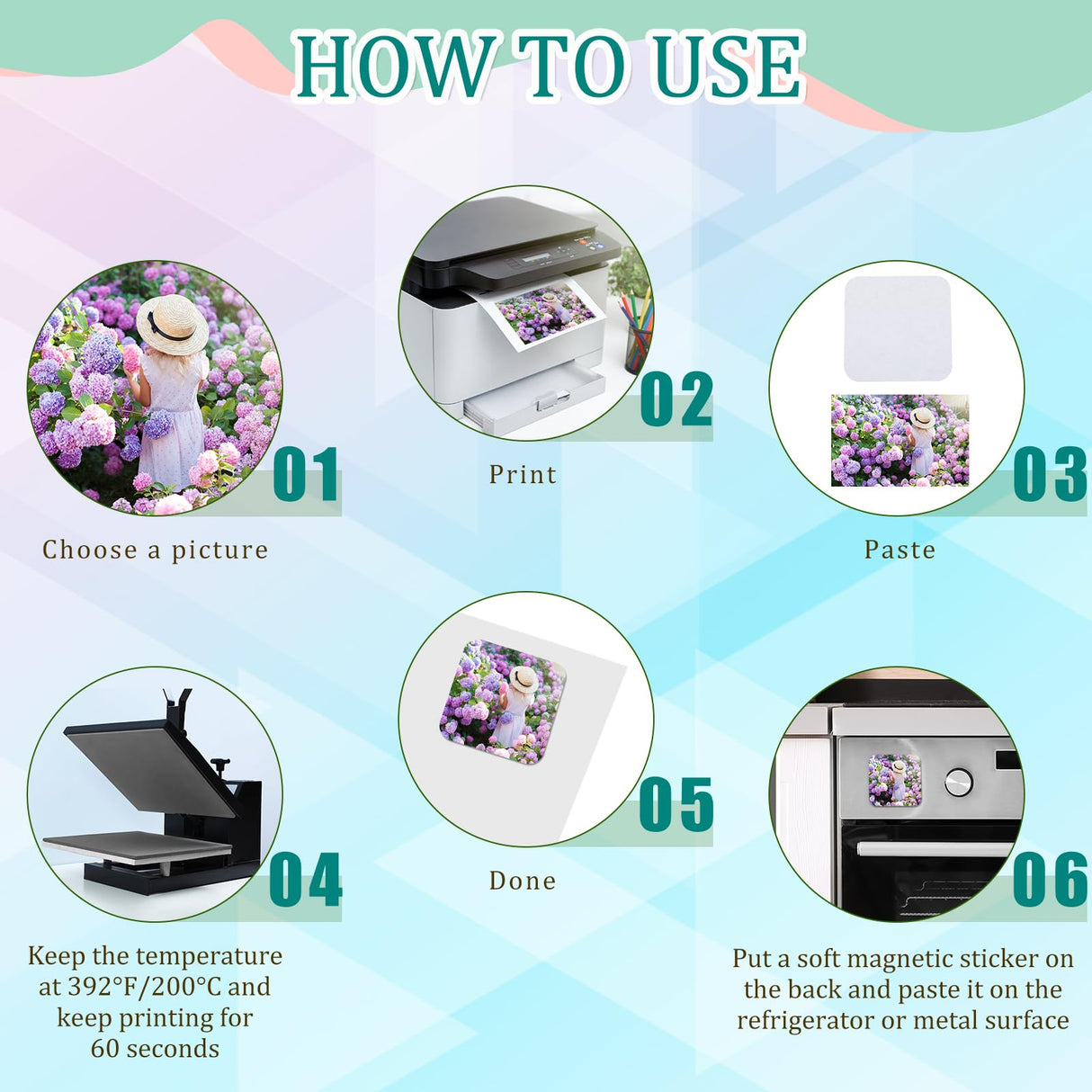 3 x 3 Inch Sublimation Blank Refrigerator Magnets Sublimation Square Fridge Magnets Sublimation Magnet Blanks MDF Sublimation Blanks DIY Decorative Magnets for Car Home Office Kitchen Wall(100 Set) Flutesan