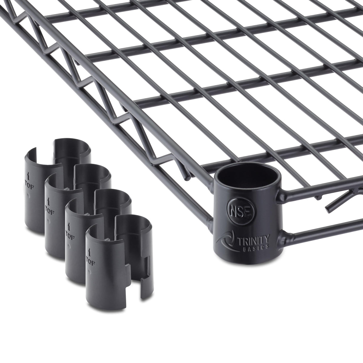 TRINITY Basics 5-Tier Adjustable Wire Shelving with Wheels for Kitchen Organization, Garage Storage, Laundry Room, NSF Certified, 600 to 2250 Pound TRINITY