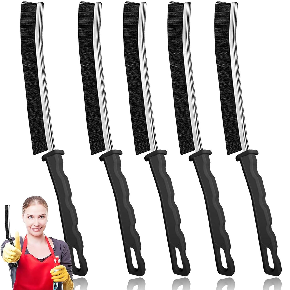 Gap Cleaning Brush, Dead Corners Multifunctional Brushes,Bathroom Crevice Gaps Cleaning Brush,Clean The Dead Corners of Bathroom Kitchen Tiles for Bathroom Kitchen Tiles Window Slots (5pcs) TURUM