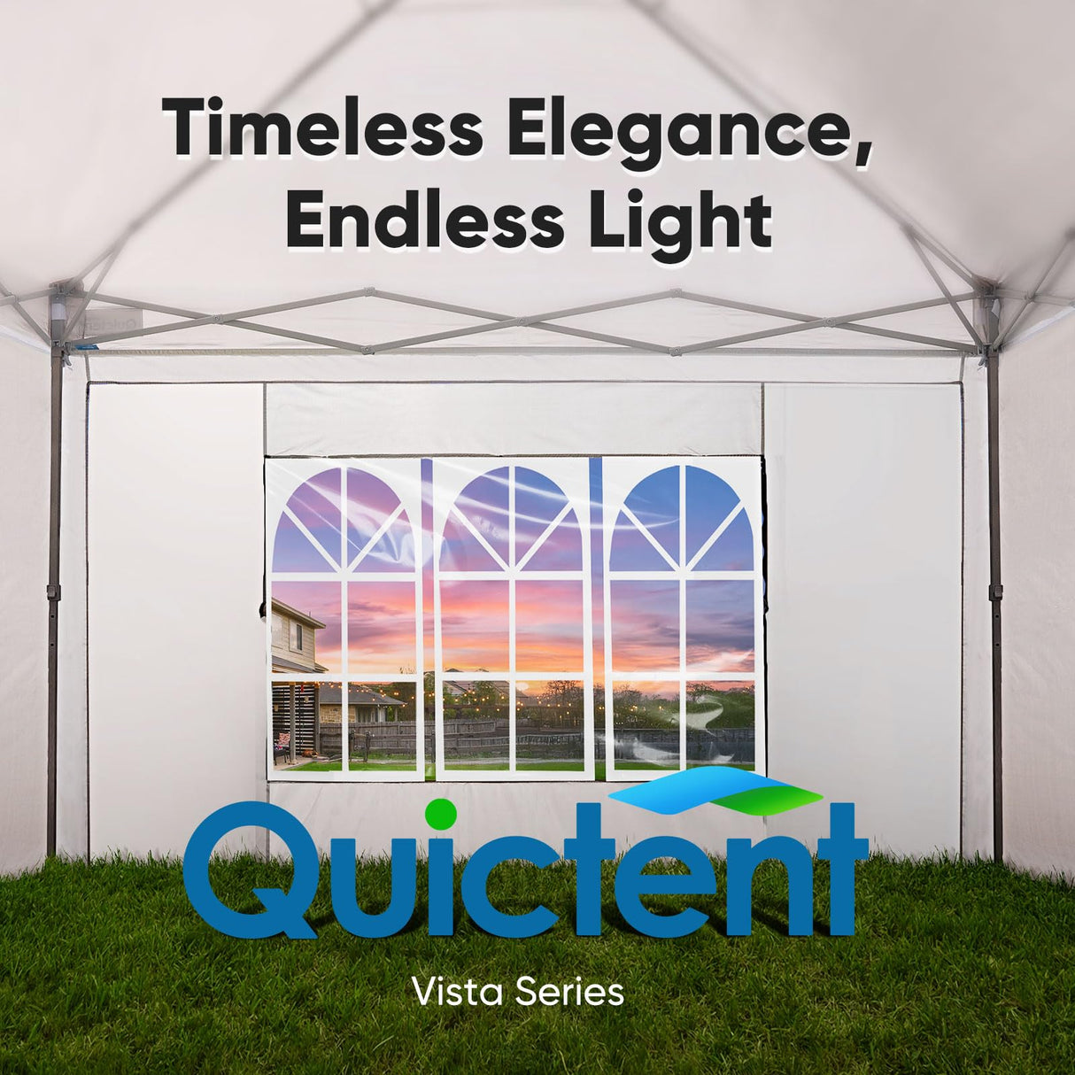 Quictent 10x20 ft Pop up Canopy with Sidewalls Easy up Canopy Tent Instant Shelter with Windows for Outdoor Event Party Quictent