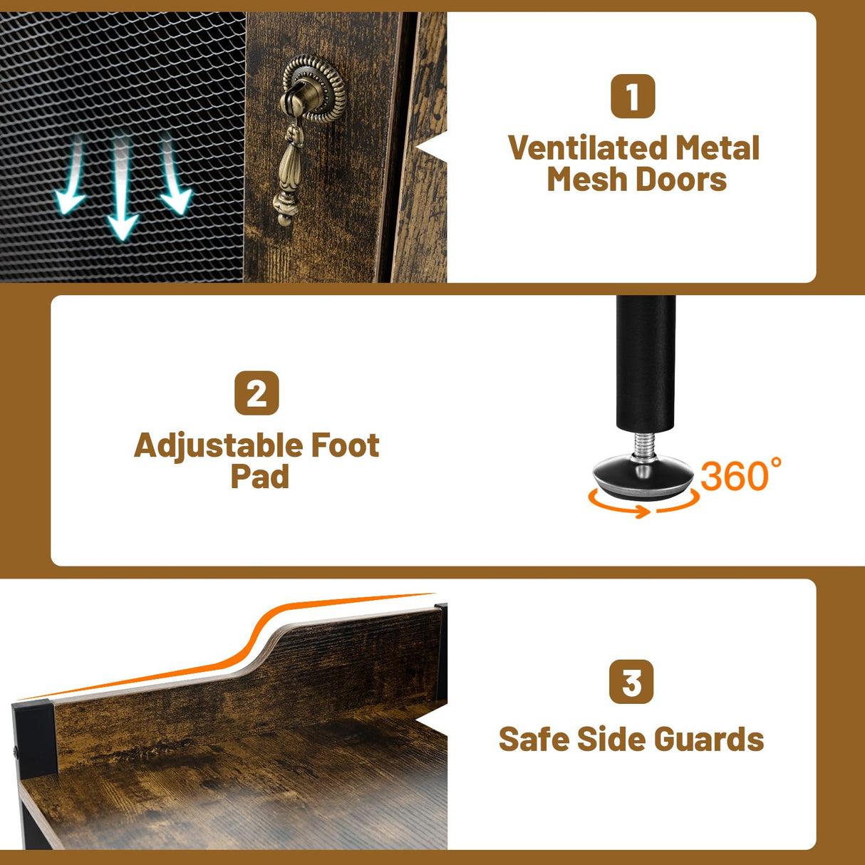 Giantex Corner Bar Cabinet with Glass Holder, Industrial Wine Cabinet with Metal Mesh Doors & Adjustable Shelf, Buffet Cabinet with Anti-tip Kit for Home Coffee Bar Bistro (Rustic Brown & Black) Giantex