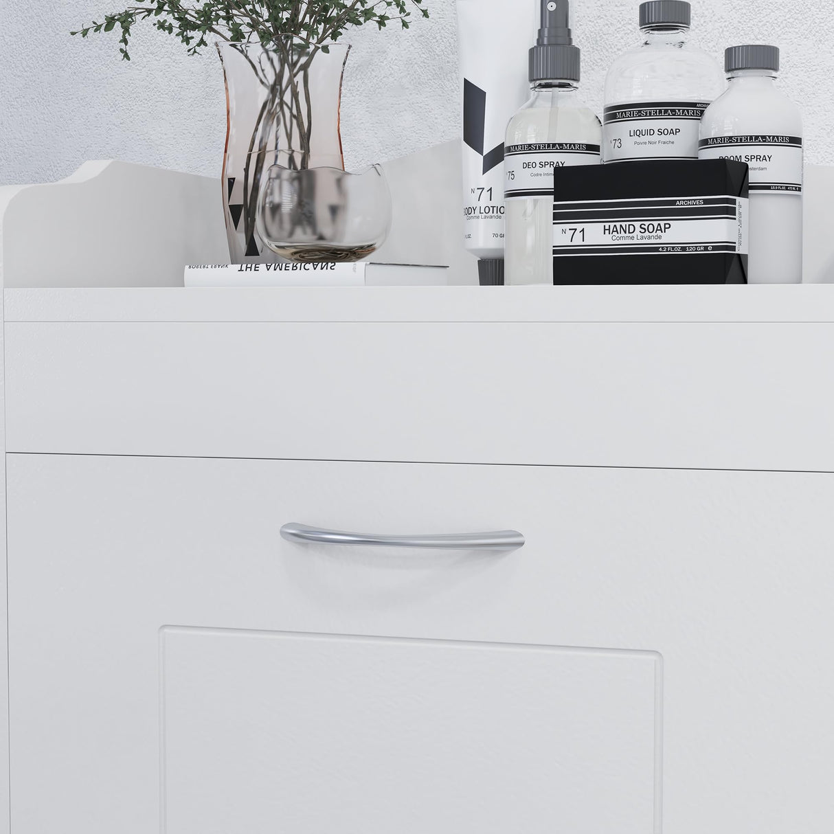 HOMCOM 31" Tilt Out Laundry Hamper, Free Standing Home Organizer Hamper, Bathroom Storage Cabinet, White HOMCOM