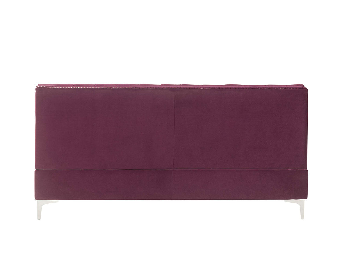 Acme Furniture Jaszira Modular - Armless Sofa in Burgundy Velvet Acme