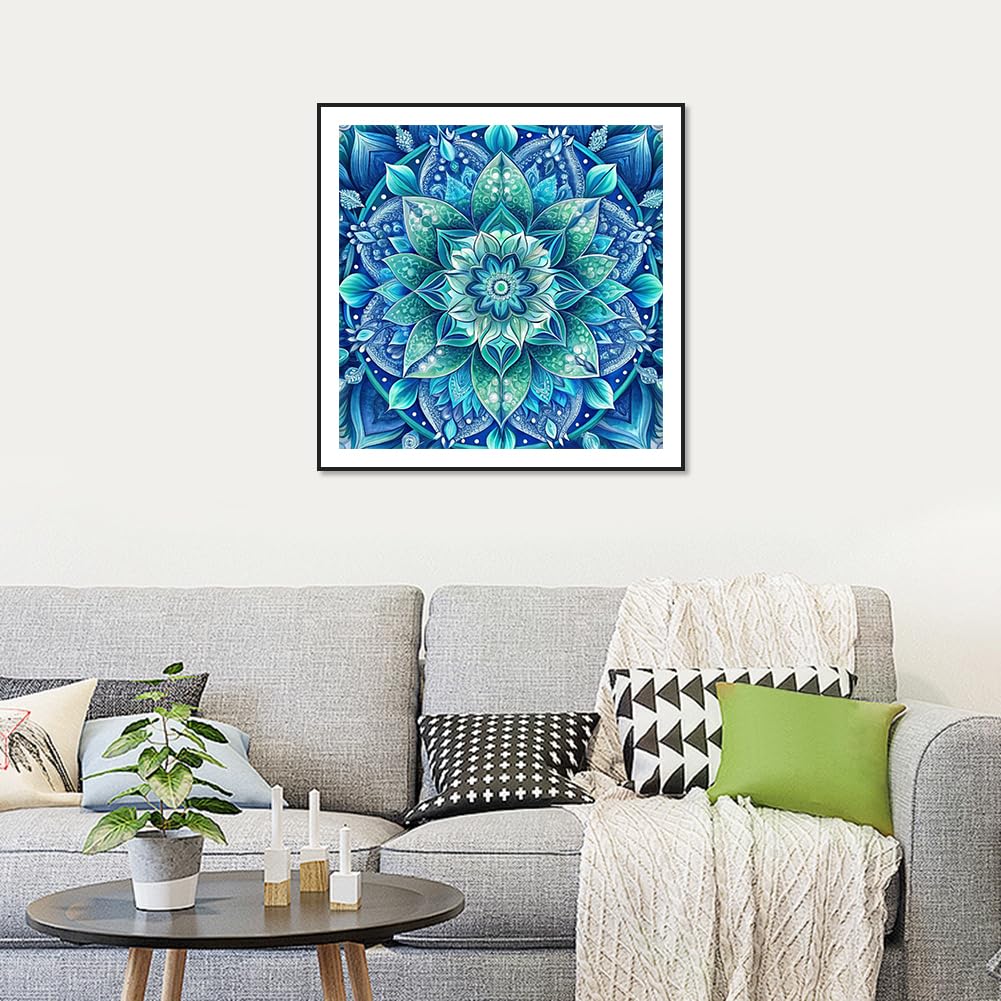 SJUTOUCI Mandala Diamond Art Kits for Adults, Diamond Painting Kits for Beginners, 5D Round Diamond Dots Gem Craft Art for Home Wall Decor 12x12 inch SJUTOUCI