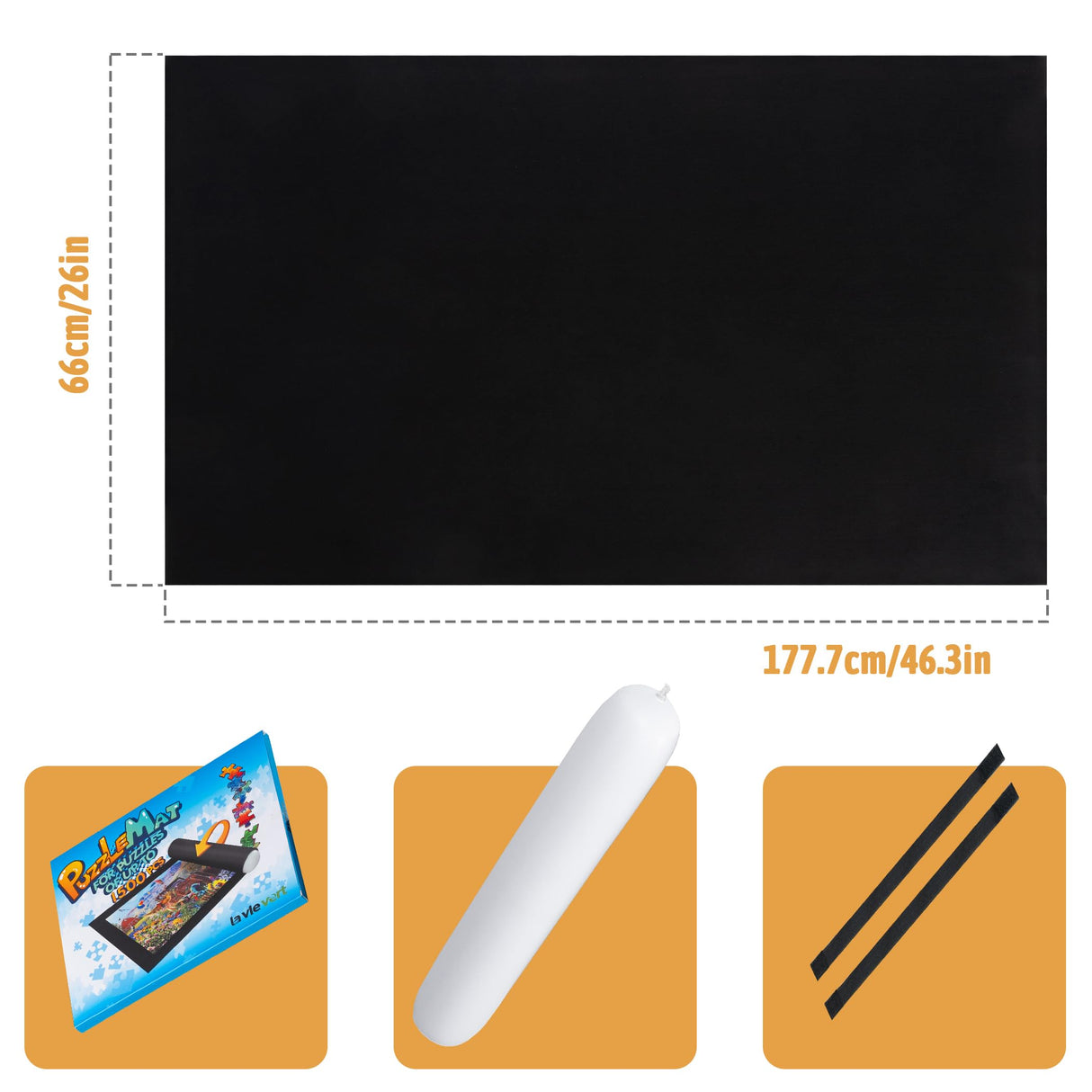 Lavievert Jigsaw Puzzle Mat Roll Up, Portable Puzzle Board Puzzle Storage Puzzle Saver, Environmental Friendly Material, Store Jigsaw Puzzles Up to 1500 Pieces LAVIEVERT