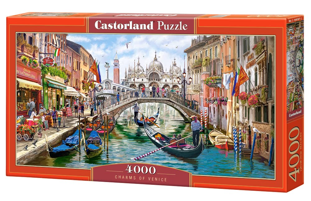 CASTORLAND 4000 Piece Jigsaw Puzzles, Charms of Venice, Italy Puzzle, Gondola Puzzle, European Puzzle, Adult Puzzles, Castorland C-400287-2 Castorland