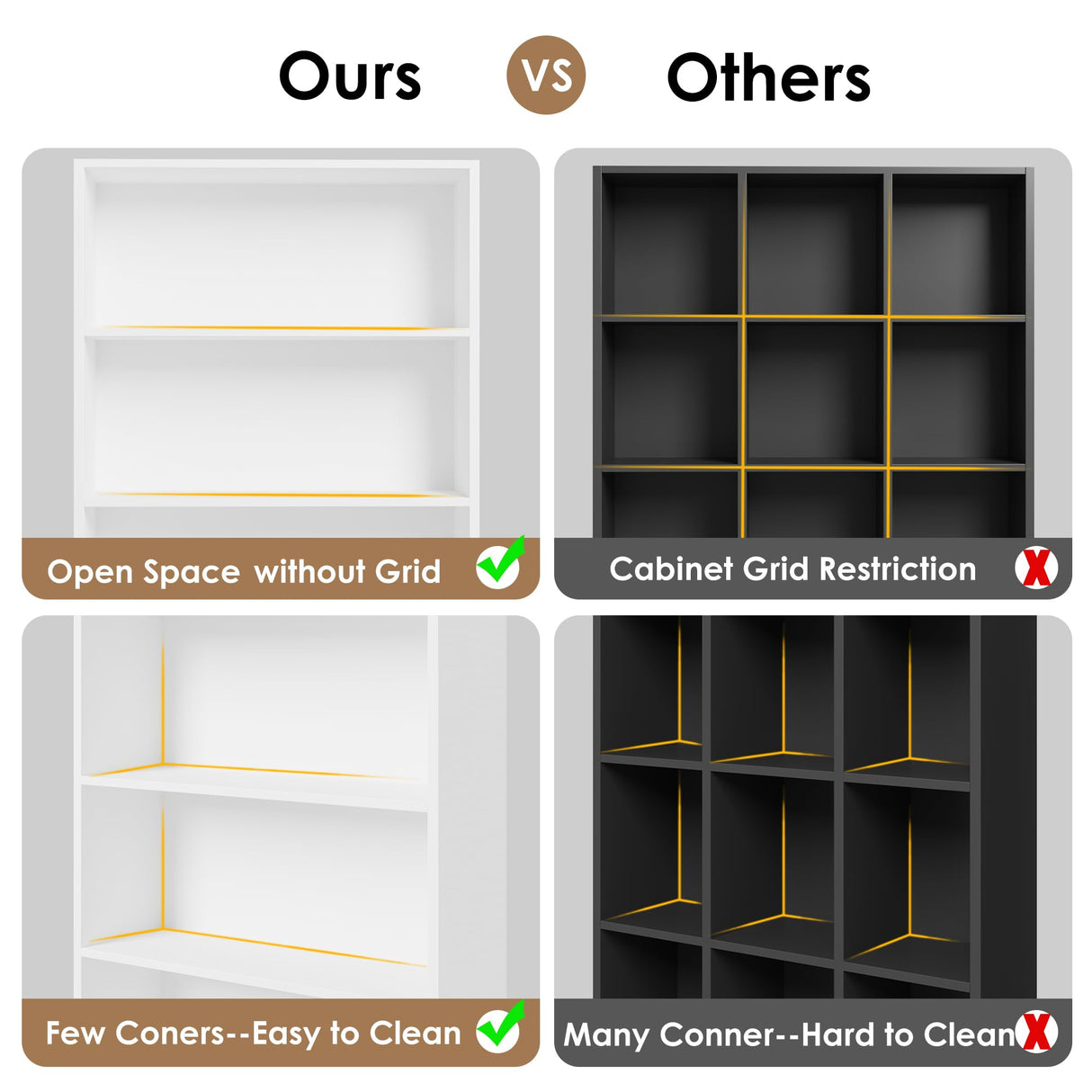 FACBOTALL 82" Tall Bookshelf, 7-Tier Open Shelves Bookcase, Freestanding Display Storage Shelves, Tall Bookcase Home Decor Furniture for Home Office, Living Room, Bedroom, White FACBOTALL