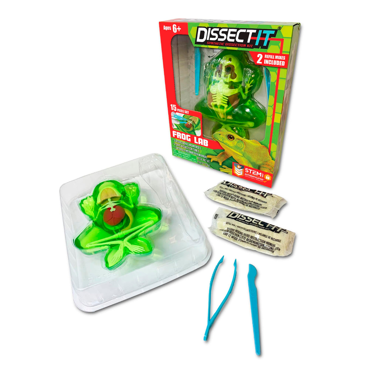 Dissect-It Simulated Synthetic Lab Dissection Toy, STEM Projects for Kids Ages 6 and Up, Animal Science, Biology, Anatomy Home Learning Kit, Great for Young Scientists! – Frog Dissect It