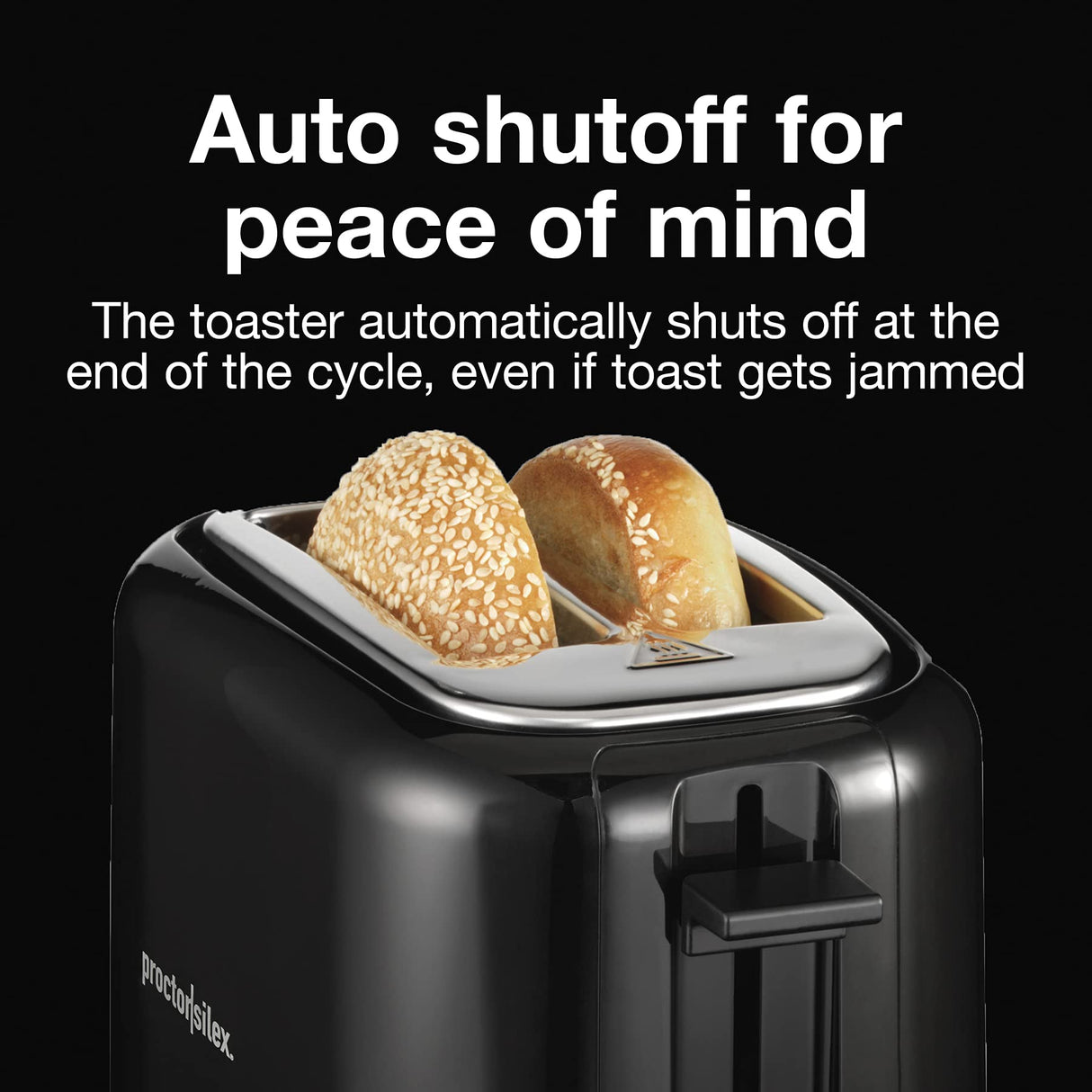 Proctor Silex 2-Slice Toaster with Extra Wide Slots for Bagels, Cool-Touch Walls, Shade Selector, Toast Boost, Auto Shut-off and Cancel Button, Black (22305) Proctor Silex