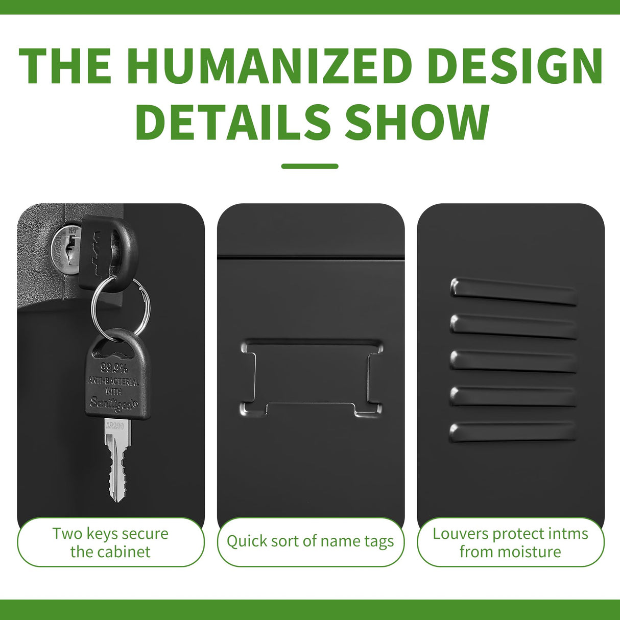 Yukimo 6 Doors Metal Lockers for Employees, Steel Storage Locker with Lock and Card Slot, Employee Lockers for Home, Office, School, Gym, Require Assembly(Black) Yukimo