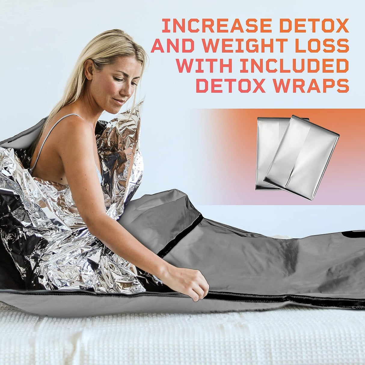 LifePro Sauna Blanket for Detoxification - Portable Far Infrared Sauna for Home Detox Calm Your Body and Mind Large Gray - Sauna for in-Home Use LifePro