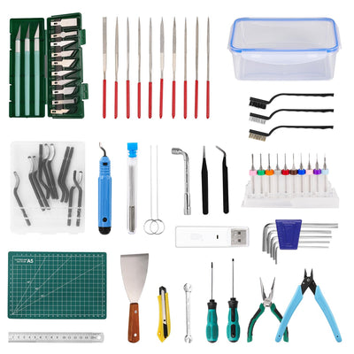 Sovol 3D Printer Tools Kit, 78 PCS 3D Printer Accessories with Nozzle Cleaning Kit, Removable Multi-Function Screwdriver Kit, Deburring, Removal Tools, Cutters, Hobby Knife Set, Wrench Set